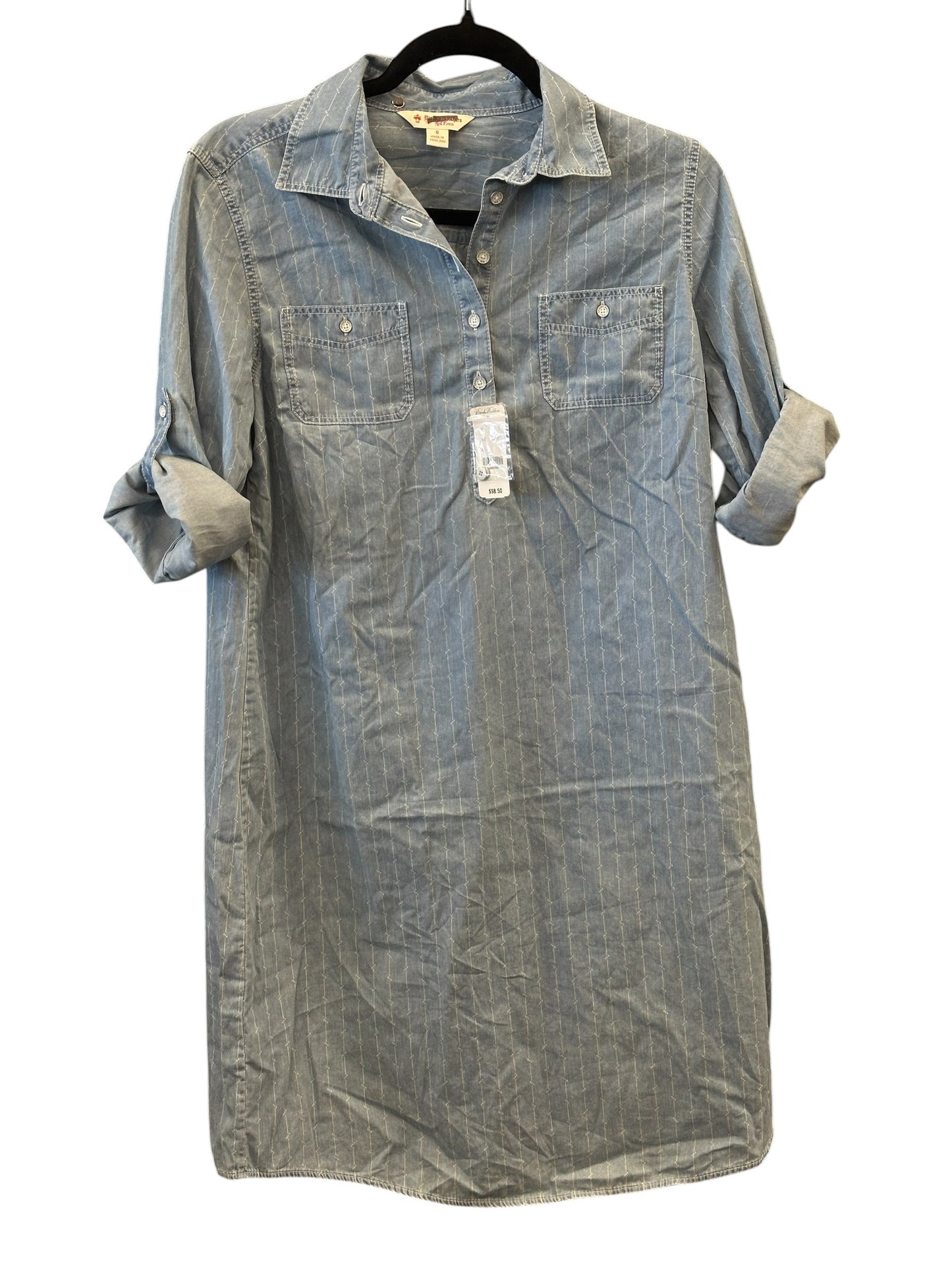 Dress Casual Short By Brooks Brothers In Blue Denim, Size:8