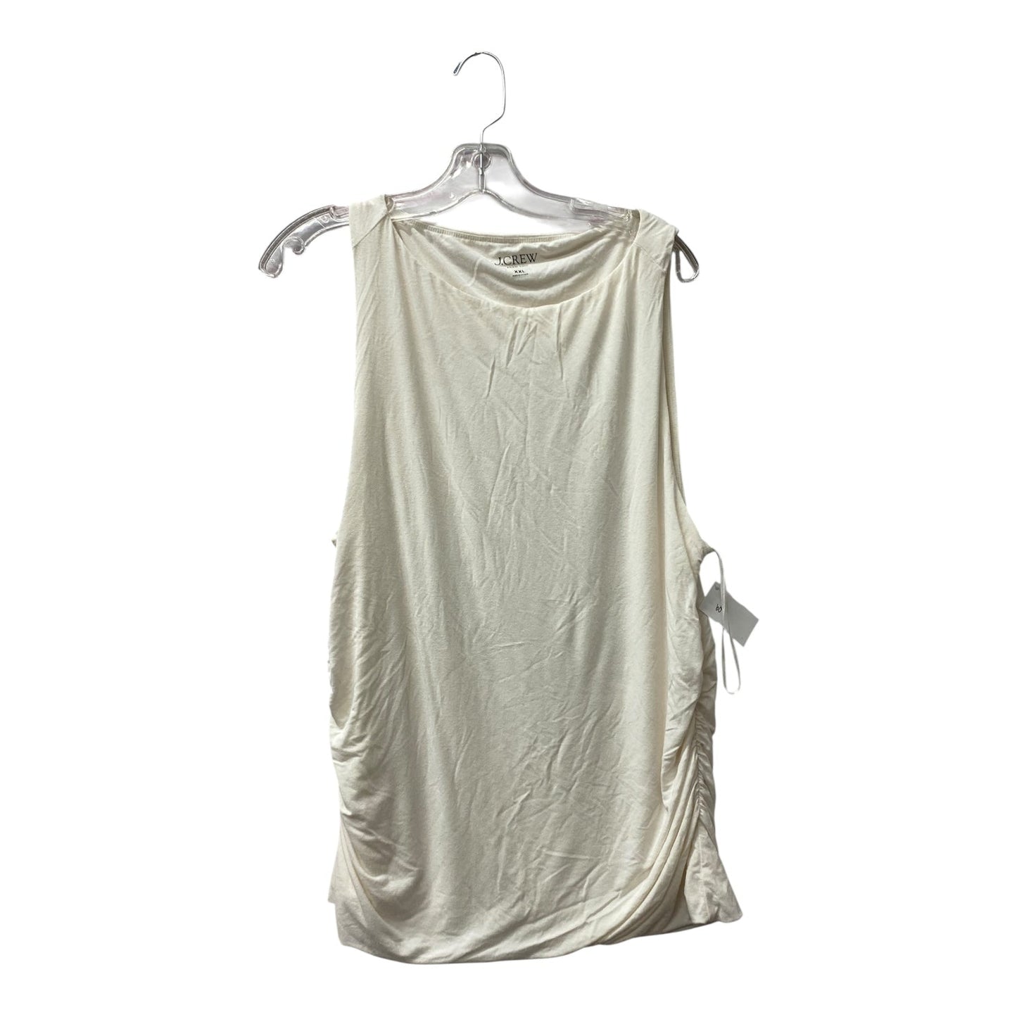 Top Sleeveless By J. Crew In Ivory, Size:Xxl