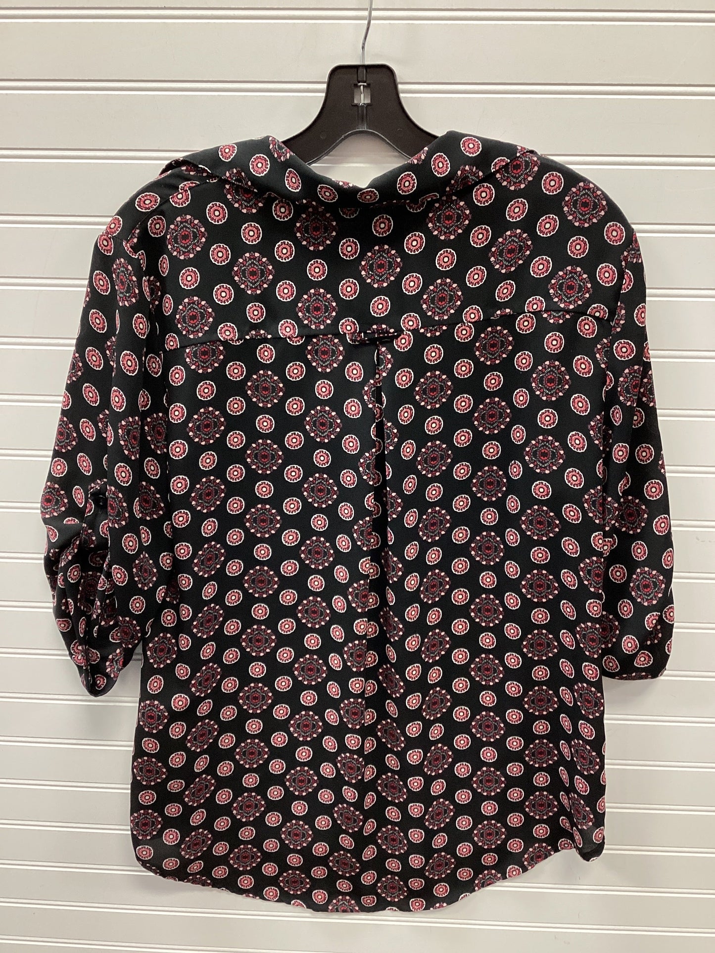 Blouse Ls By New York And Co In Black, Size:M