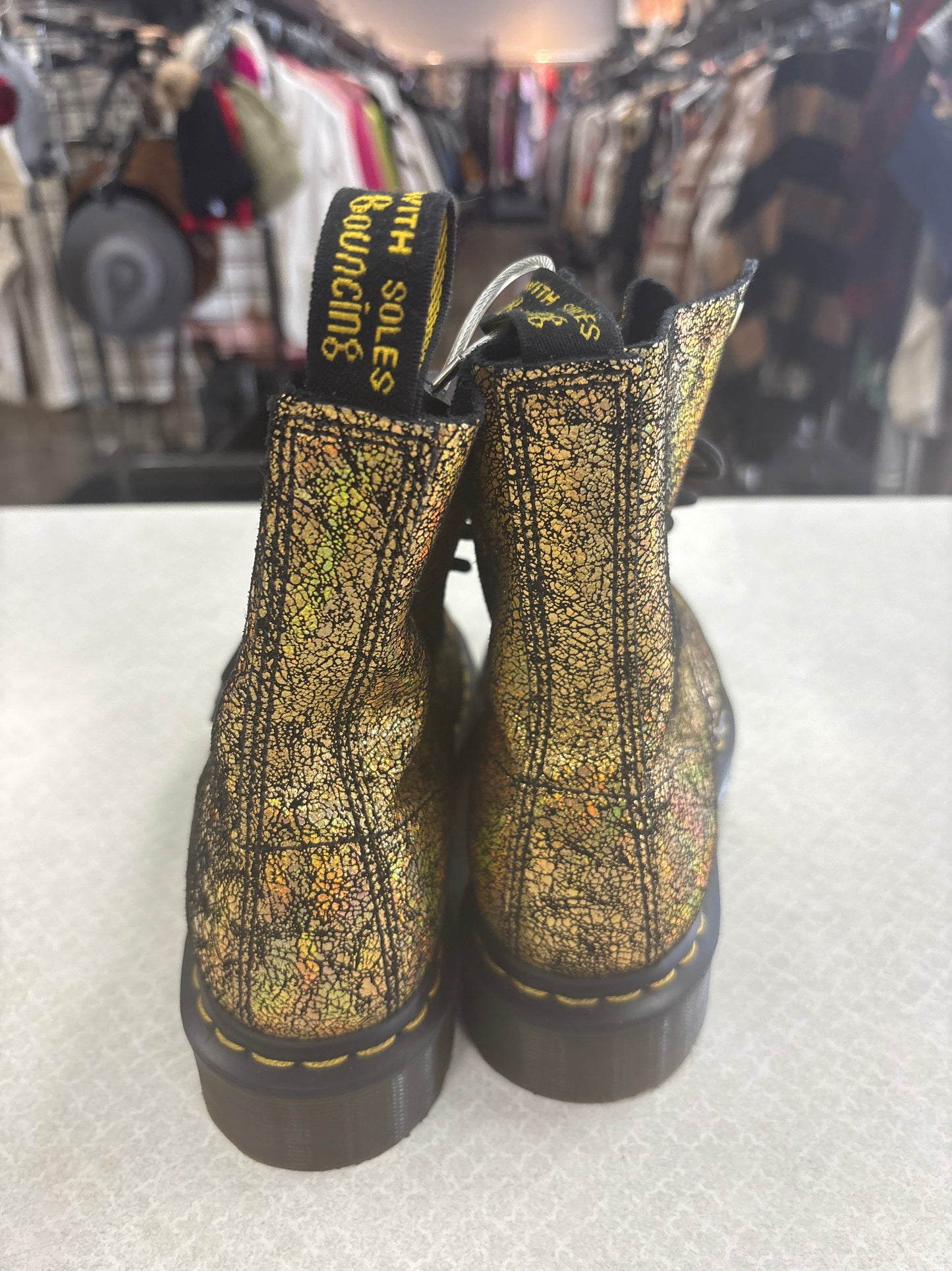 BOOTS COMBAT by DR MARTENS In GOLD, Size: 7