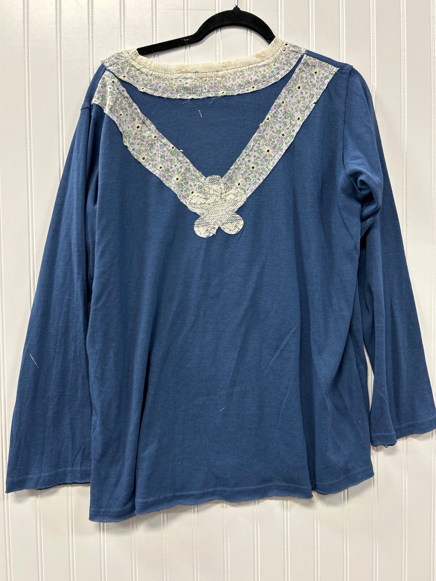 Blouse Ls By Pol In Navy, Size:L