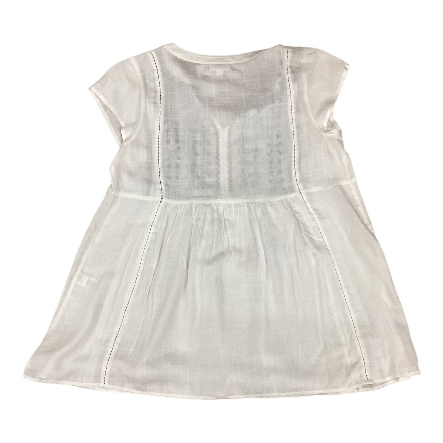 Blouse Sleeveless By J. Jill In Green & White, Size:S