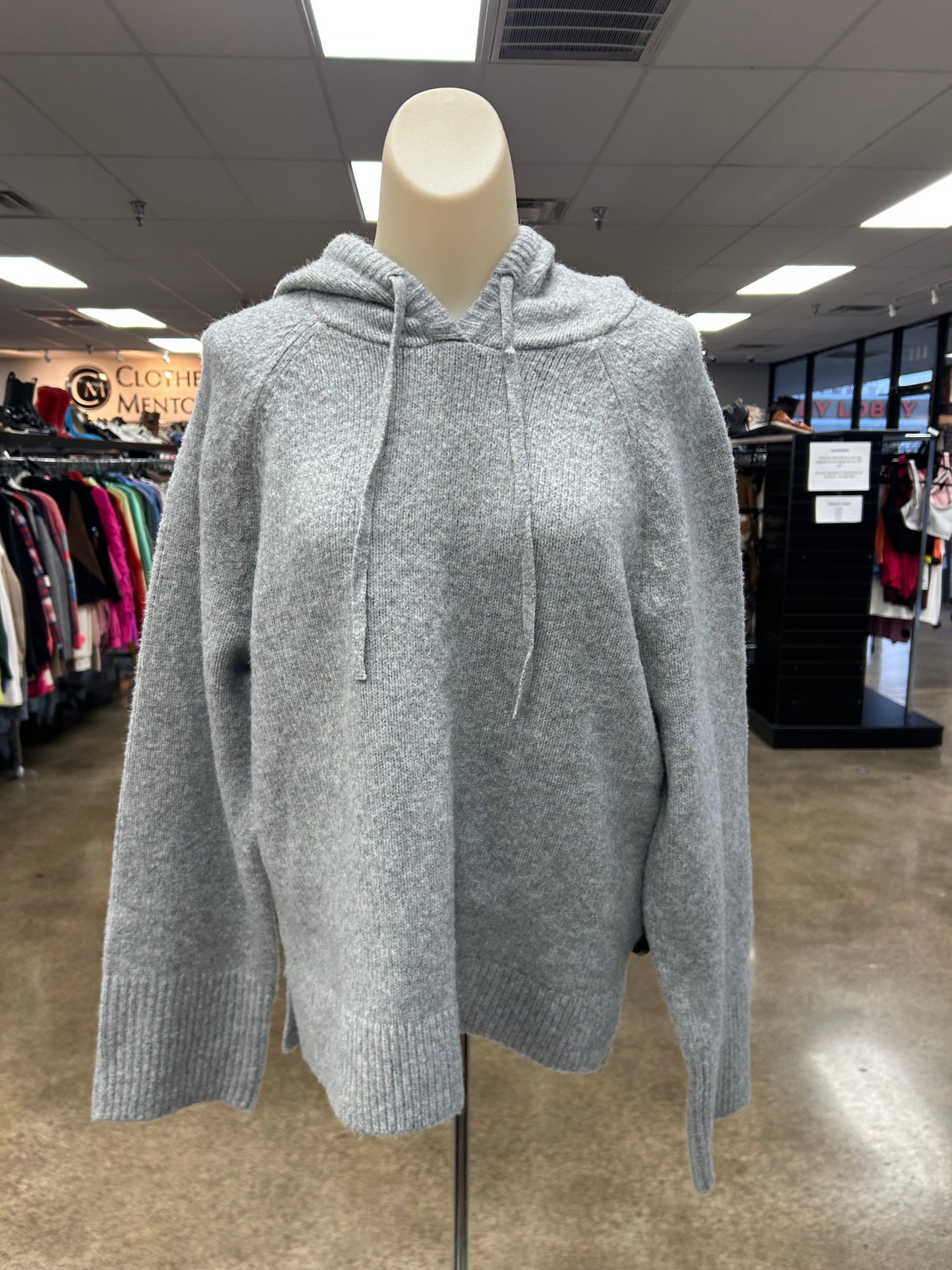 Sweatshirt Hoodie By Abercrombie And Fitch In Grey, Size:S