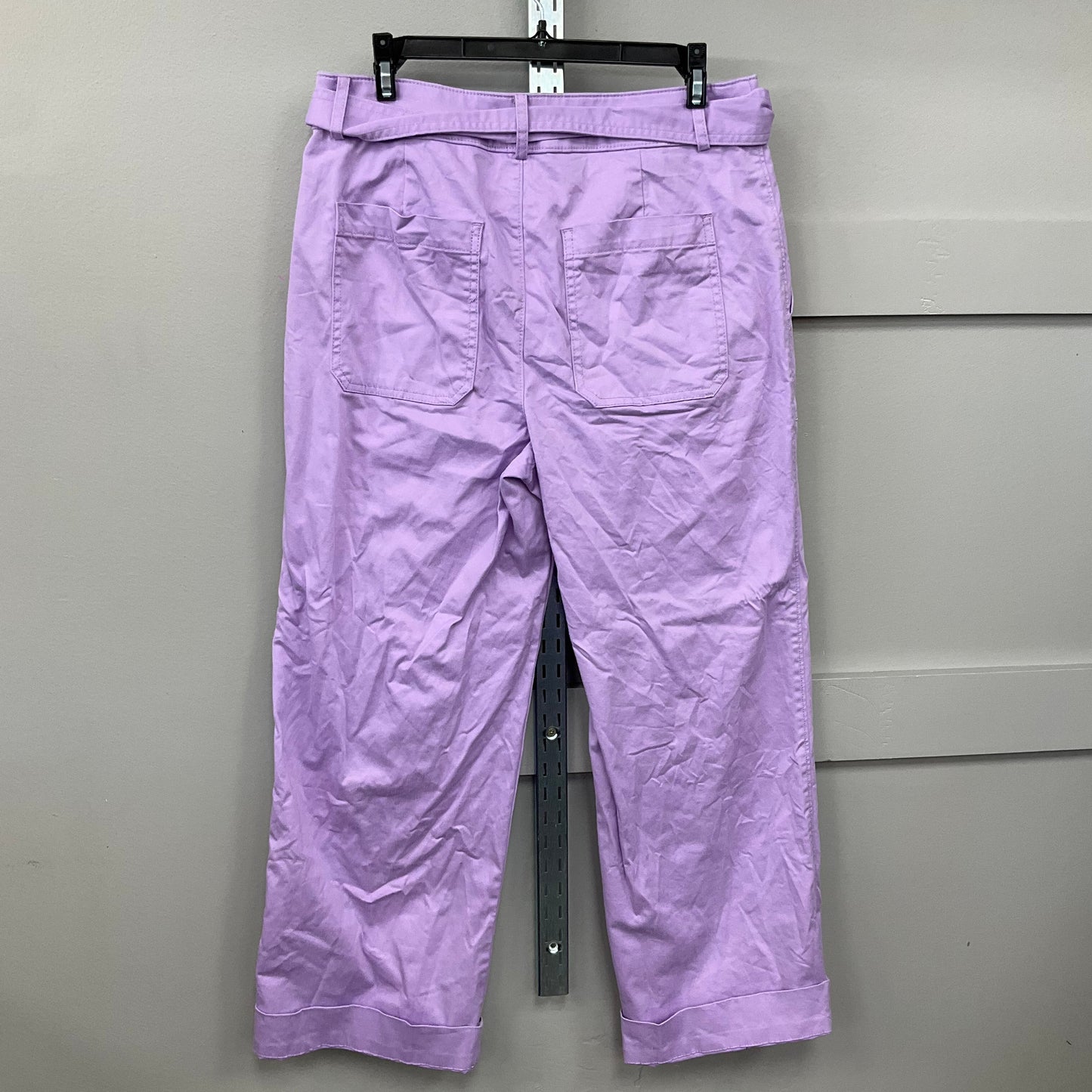 PANTS WIDE LEG CROPPED by LOFT In PURPLE, Size: 6
