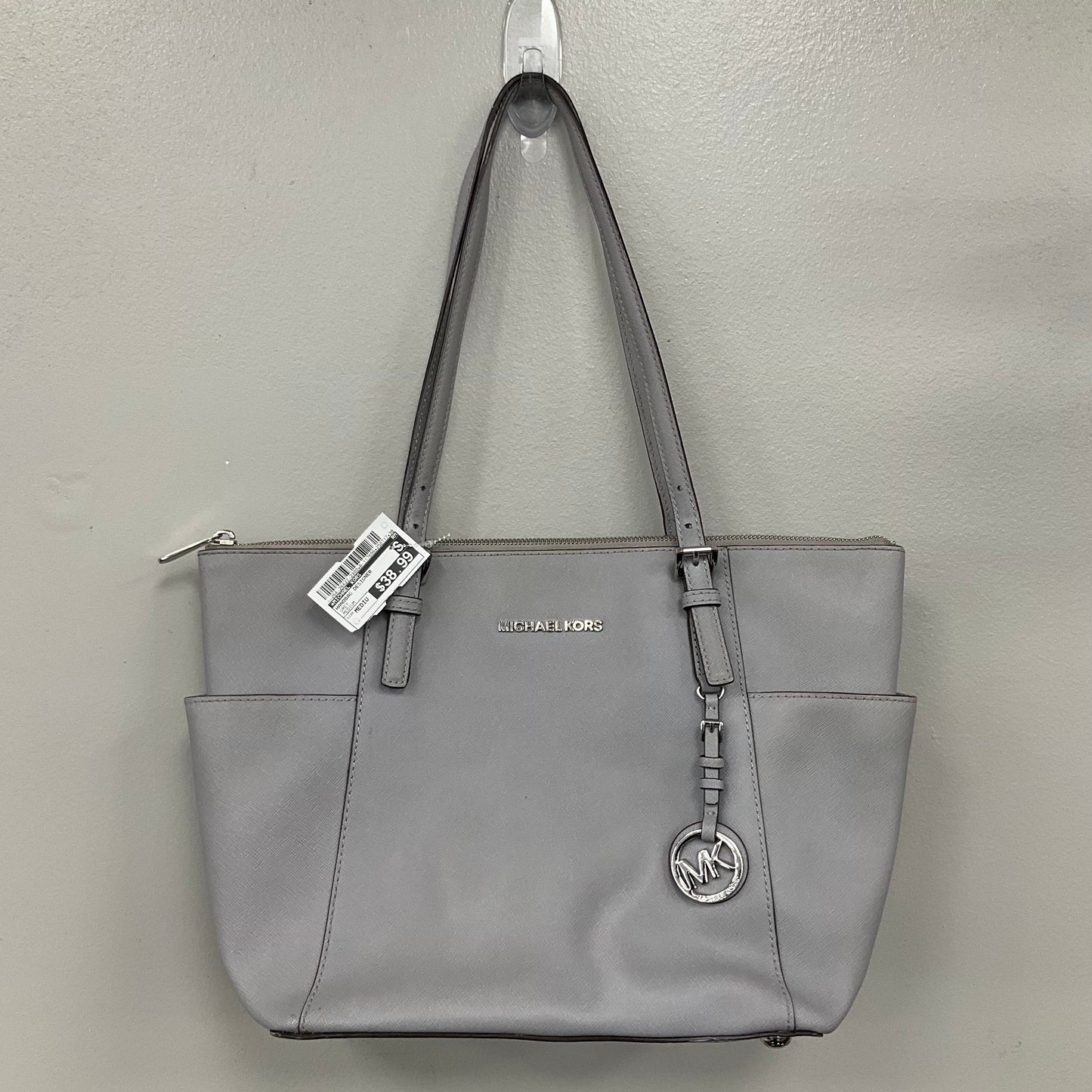 Handbag Designer By Michael Kors In Grey, Size:Medium