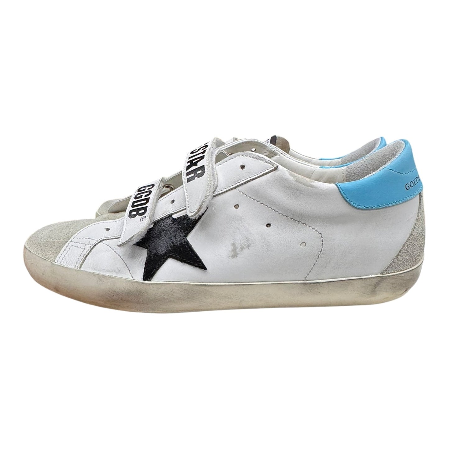 Shoes Luxury Designer By Golden Goose In Blue & White, Size:10