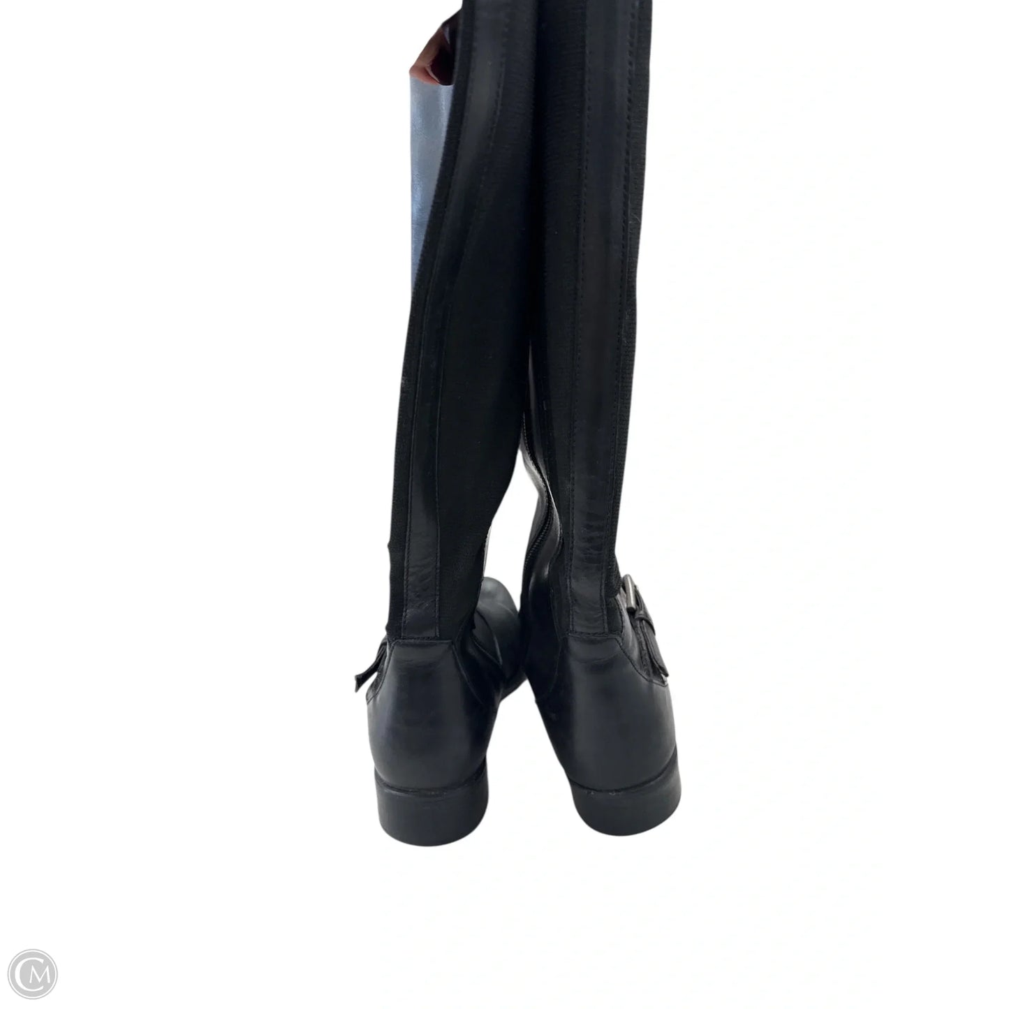 Boots Knee Flats By Clarks In Black, Size: 6