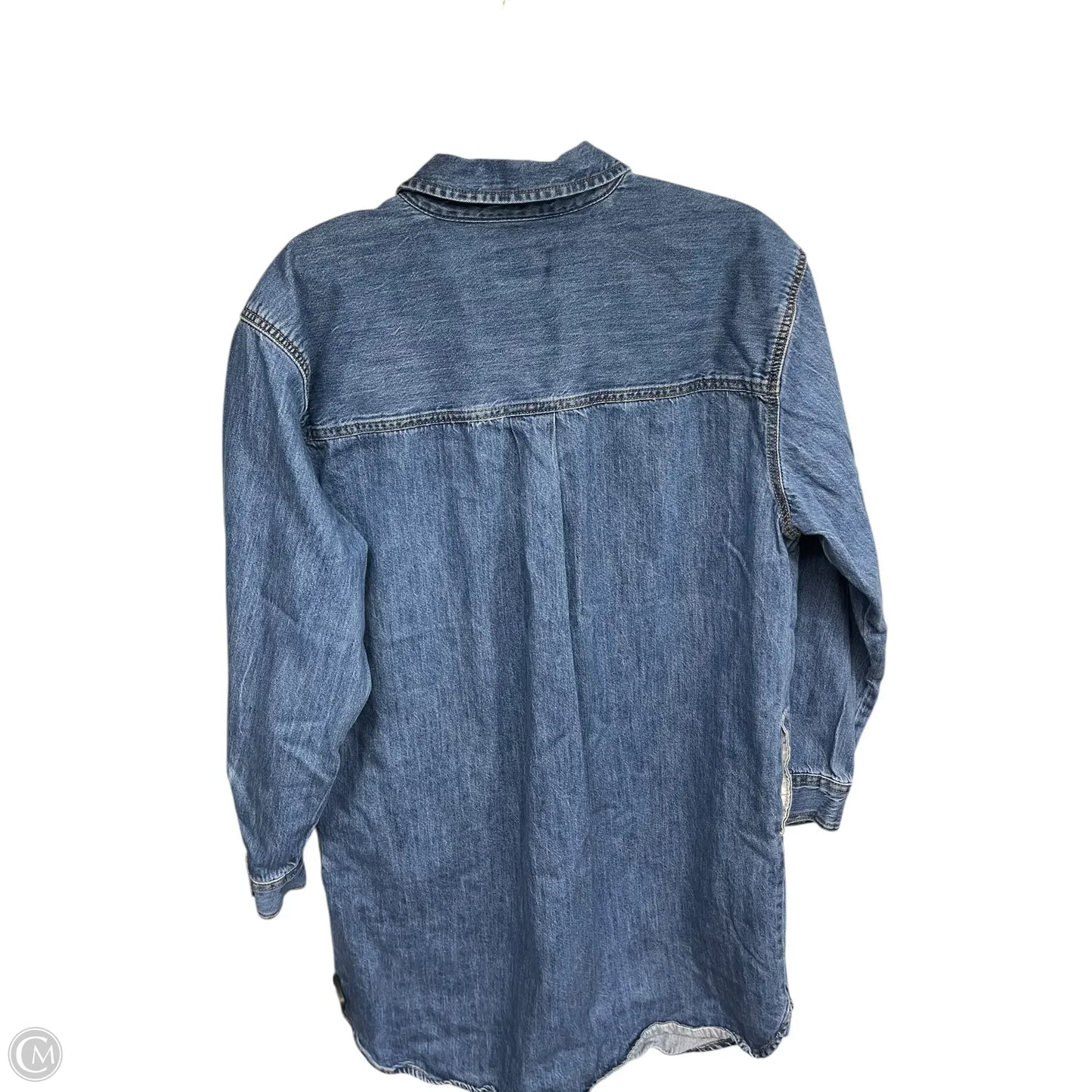 Dress Casual Midi By Universal Thread In Blue Denim, Size: M