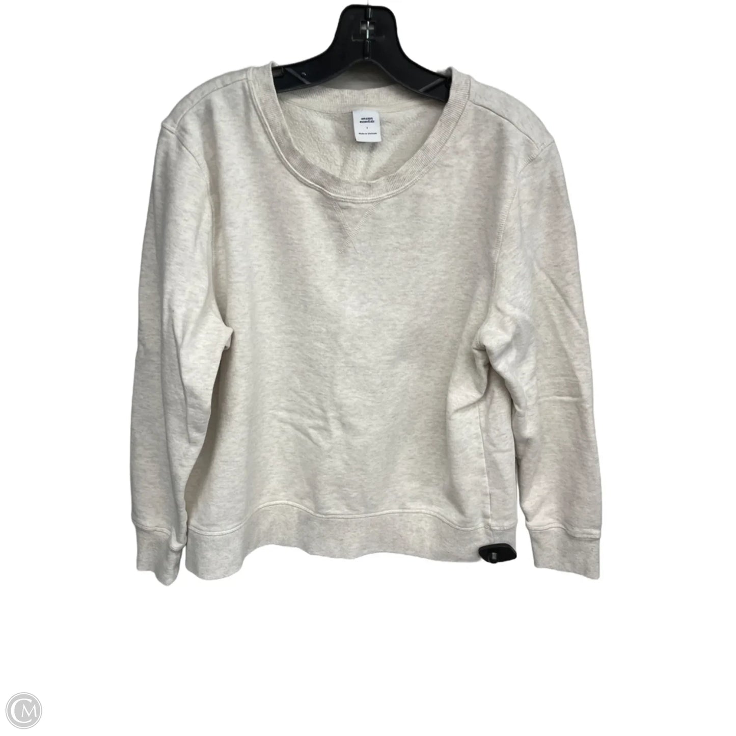 Sweatshirt Crewneck By Amazon Essentials In Beige, Size: L