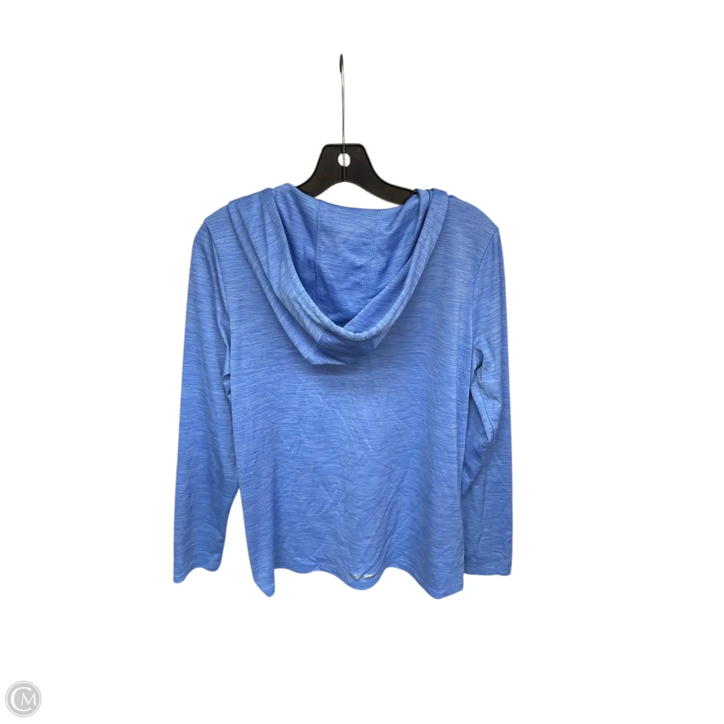 Athletic Top Long Sleeve Hoodie By Under Armour In Blue, Size: L