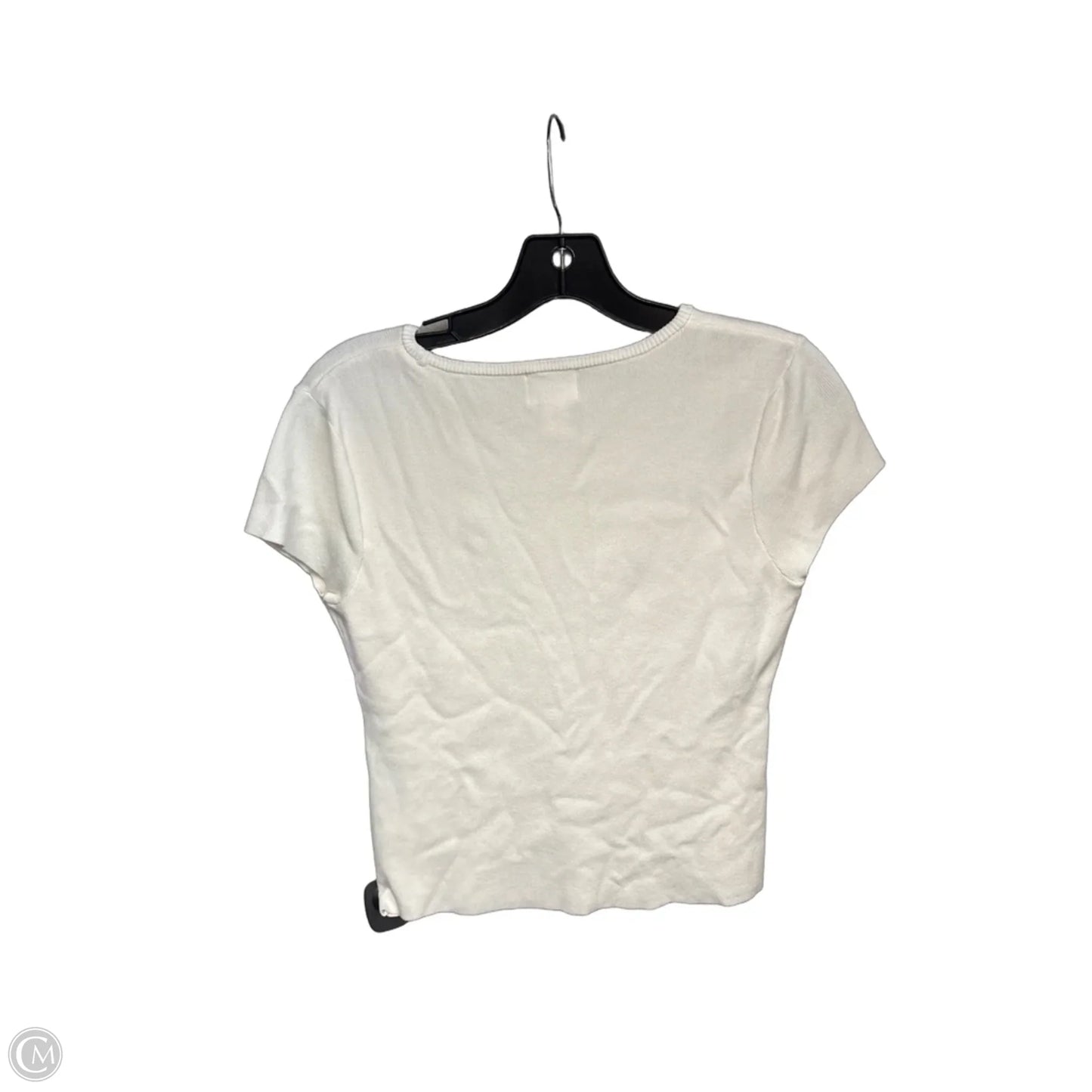 Top Short Sleeve By H&m In White, Size: L
