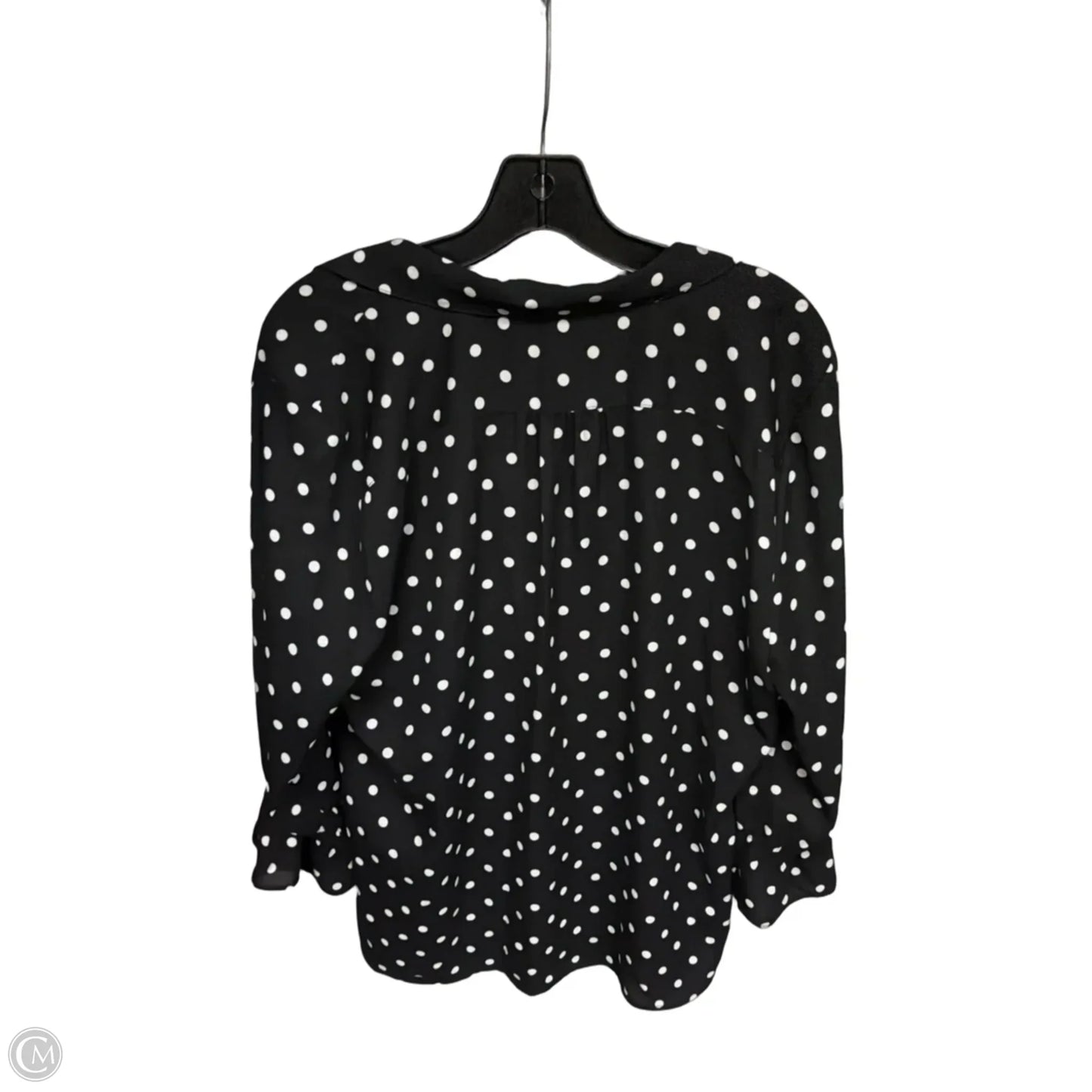Top Long Sleeve Designer By Karl Lagerfeld In Polkadot Pattern, Size: Xl