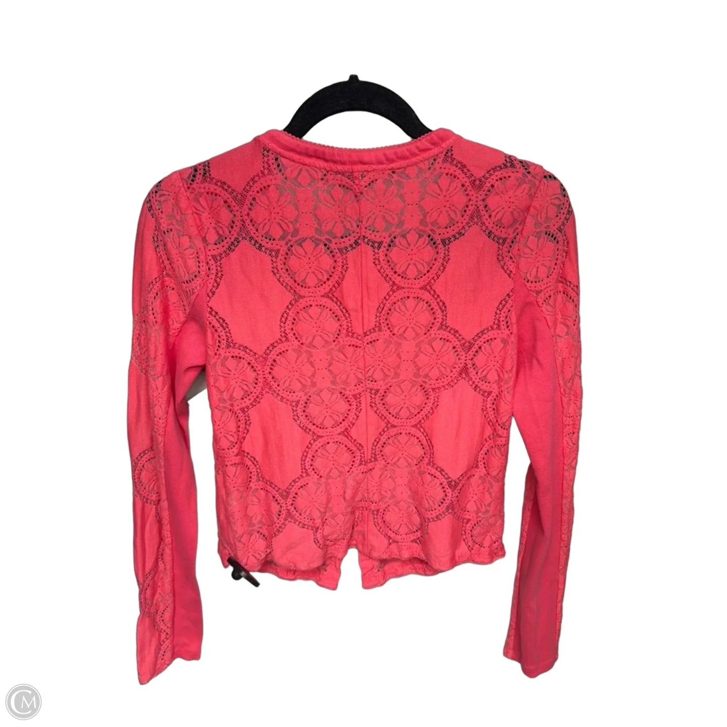 Top Long Sleeve By Free People In Pink, Size: S