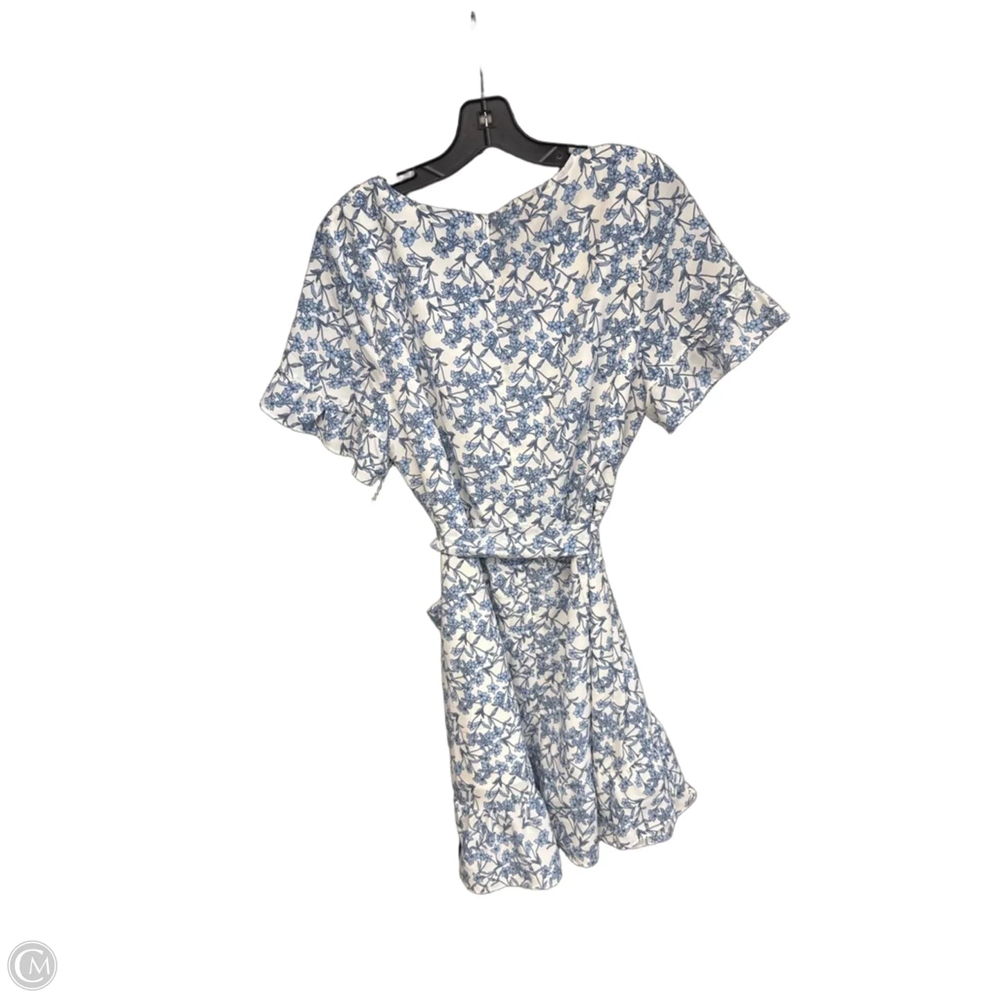 Dress Casual Midi By Banana Republic In Blue & White, Size: 14