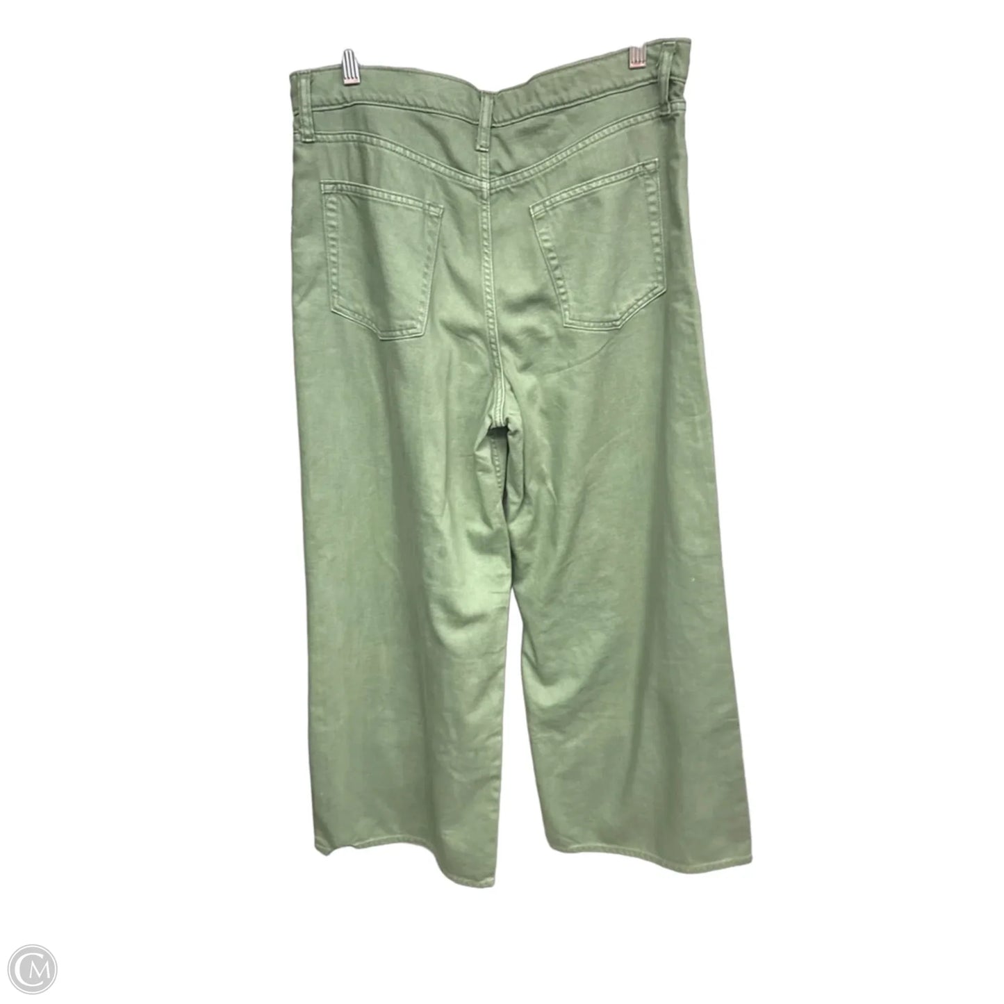 Jeans Wide Leg By Gap In Green Denim, Size: 10