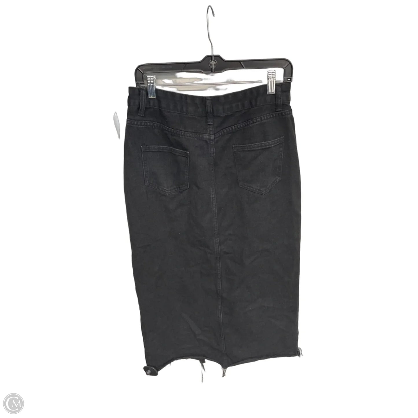 Skirt Maxi By Clothes Mentor In Black Denim, Size: L