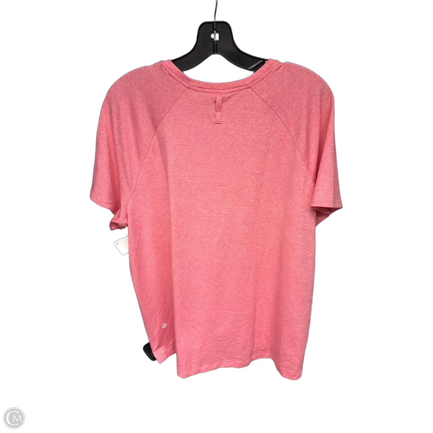 Athletic Top Short Sleeve By Lululemon In Pink, Size: 12
