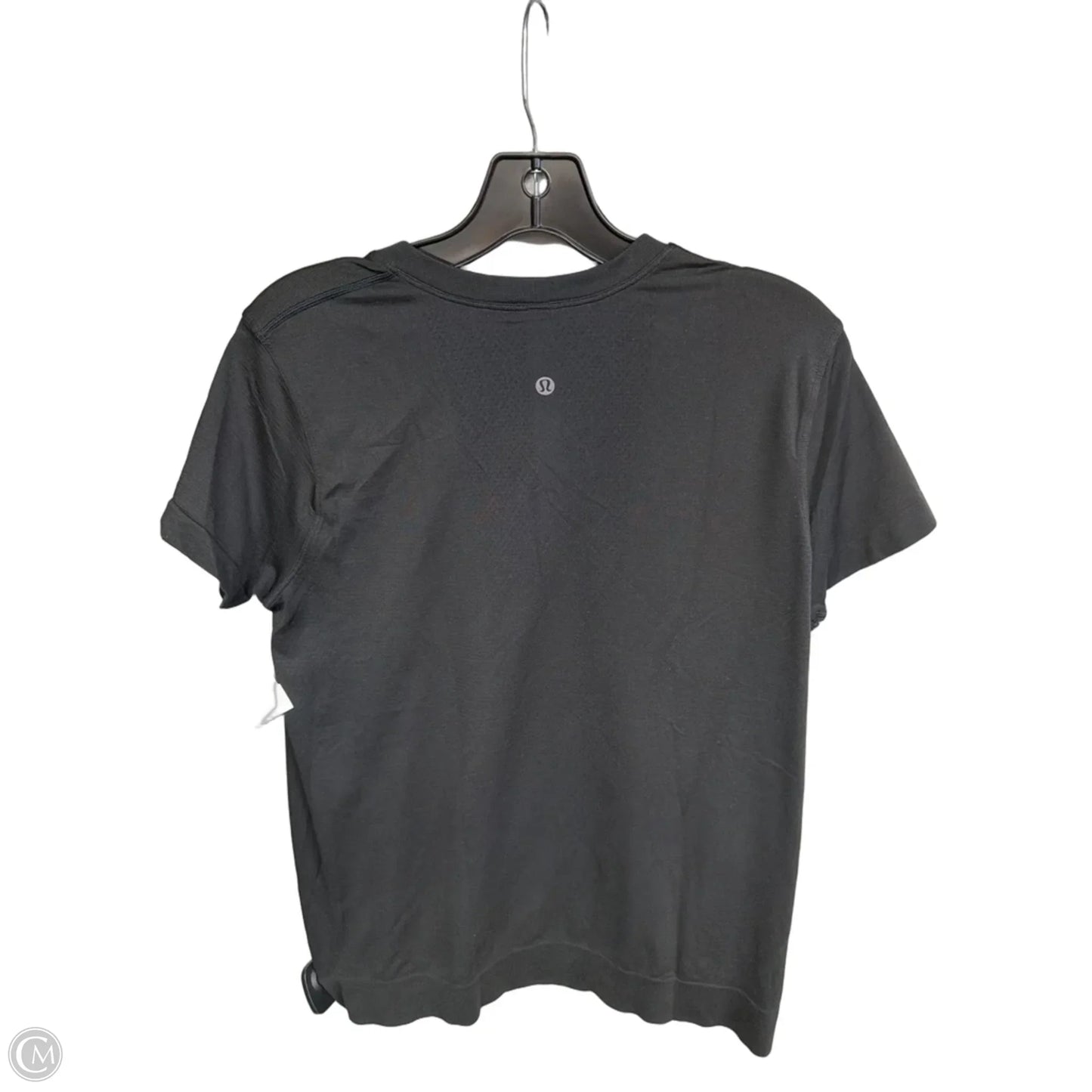 Athletic Top Short Sleeve By Lululemon In Black, Size: L