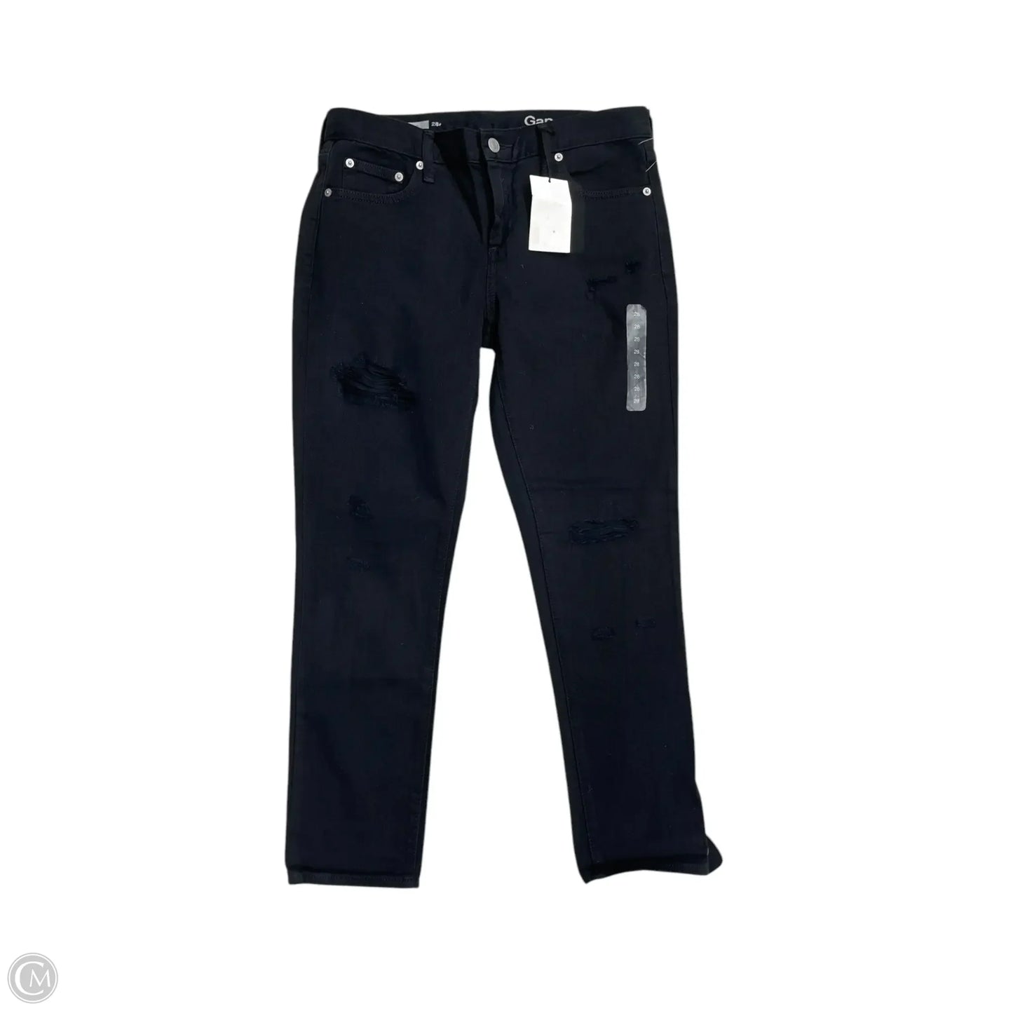Jeans Straight By Gap In Black, Size: 28