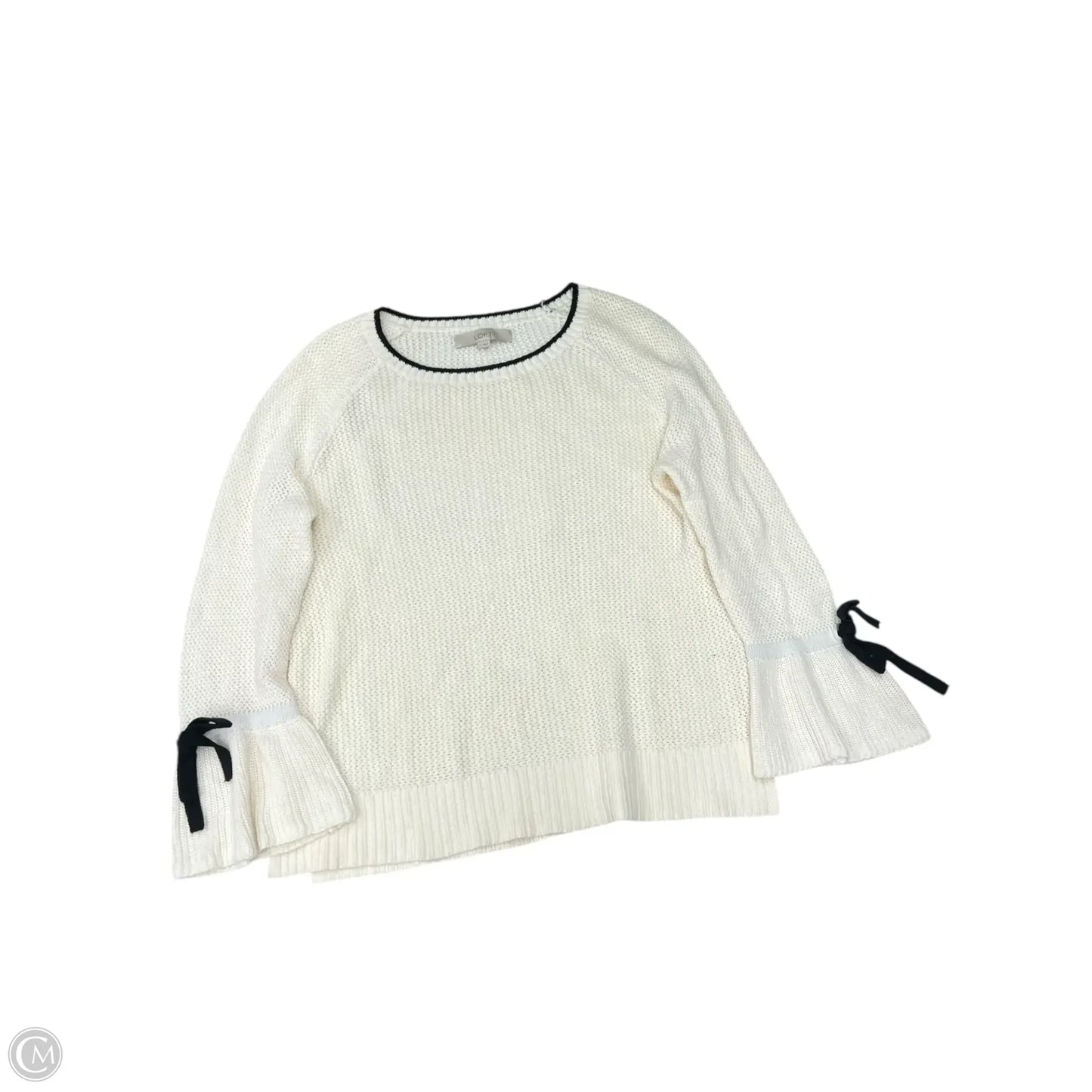 Sweater By Loft In Cream, Size: M