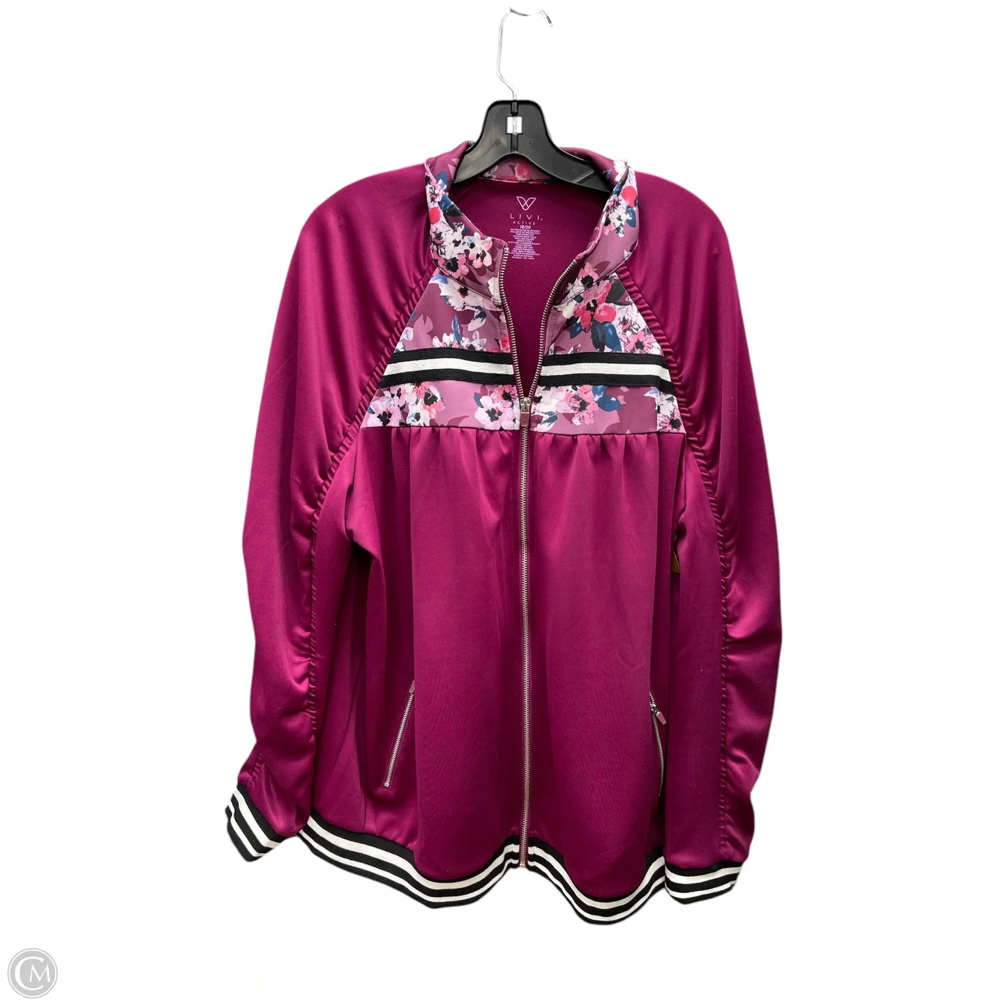 Athletic Sweatshirt Collar By Livi Active In Purple, Size: 2x