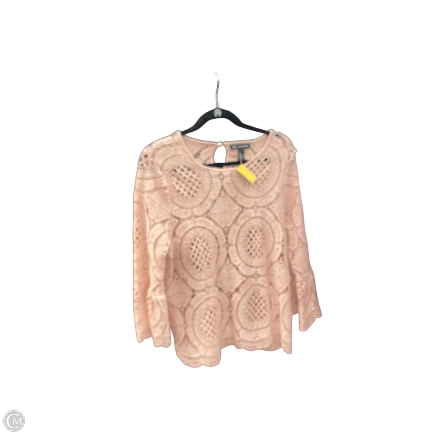 Top Long Sleeve By Inc In Pink, Size: Xl
