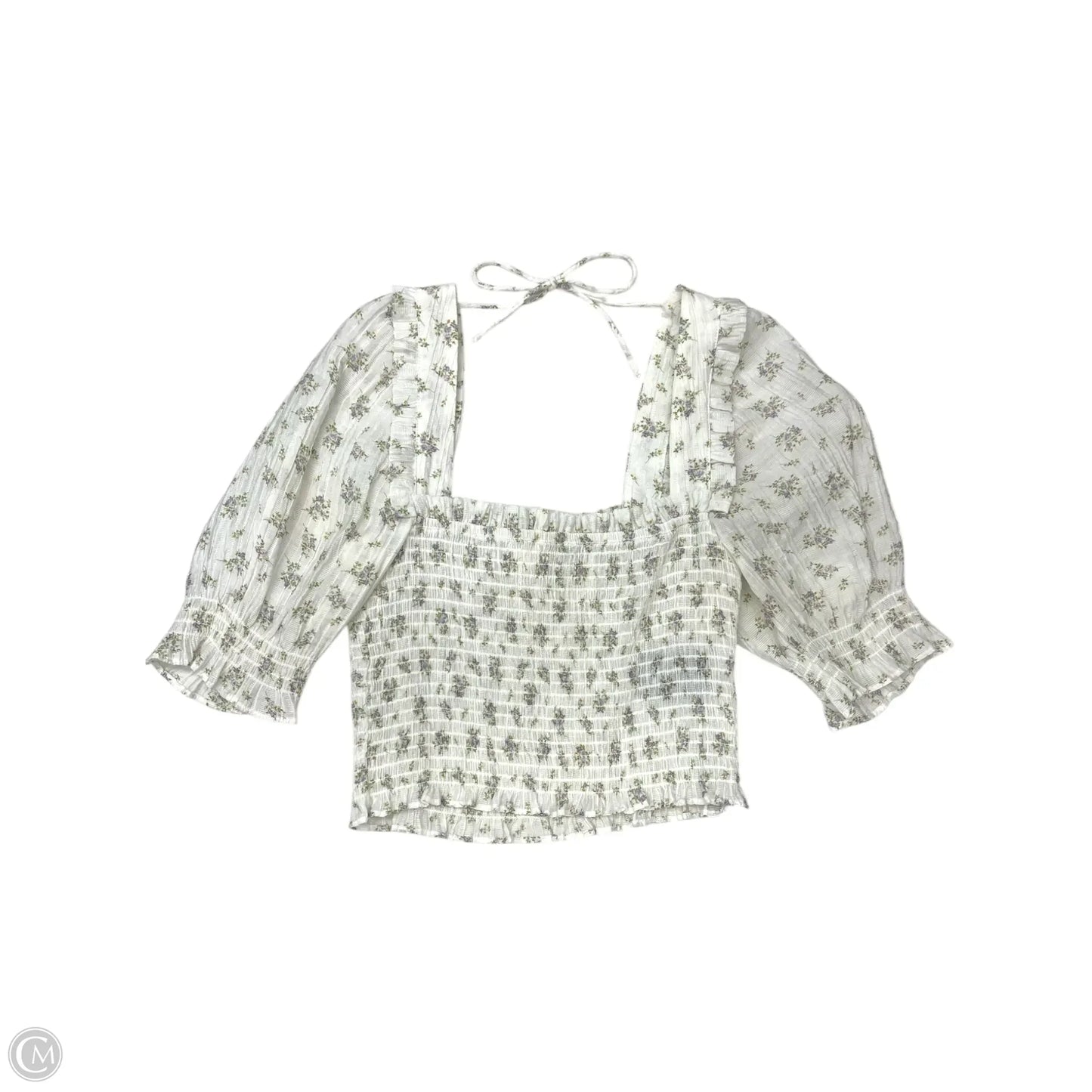 Top Short Sleeve By H&m In White, Size: Xs