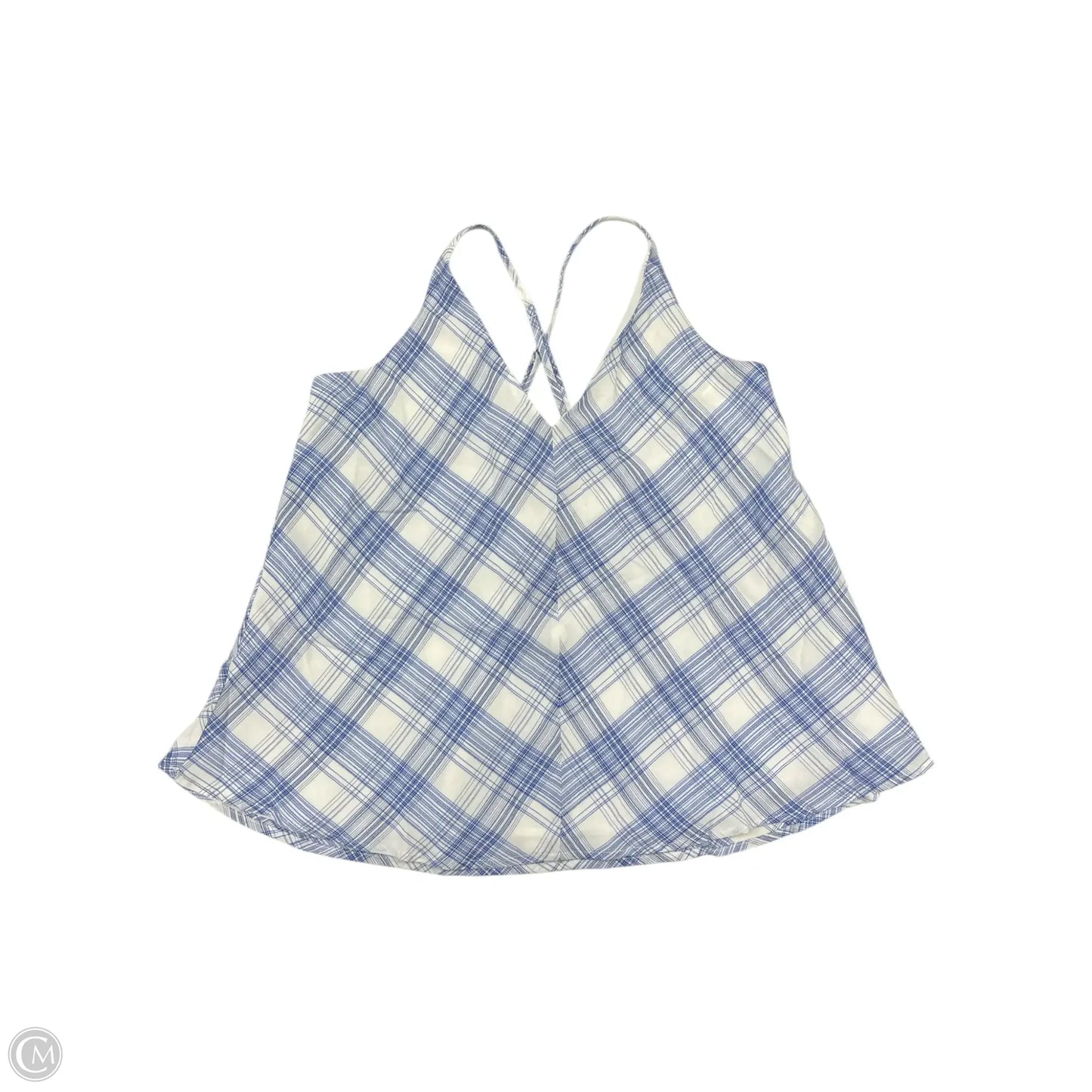 Top Sleeveless By Banana Republic In Blue & White, Size: S