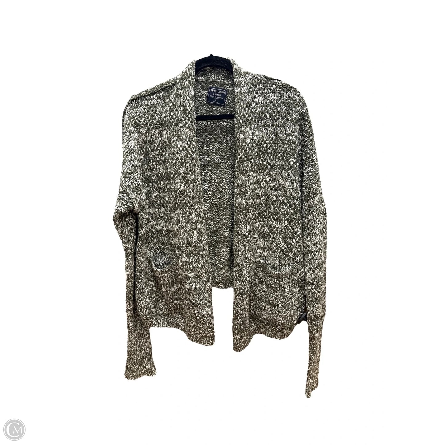 Cardigan By Abercrombie And Fitch In Green & White, Size: L