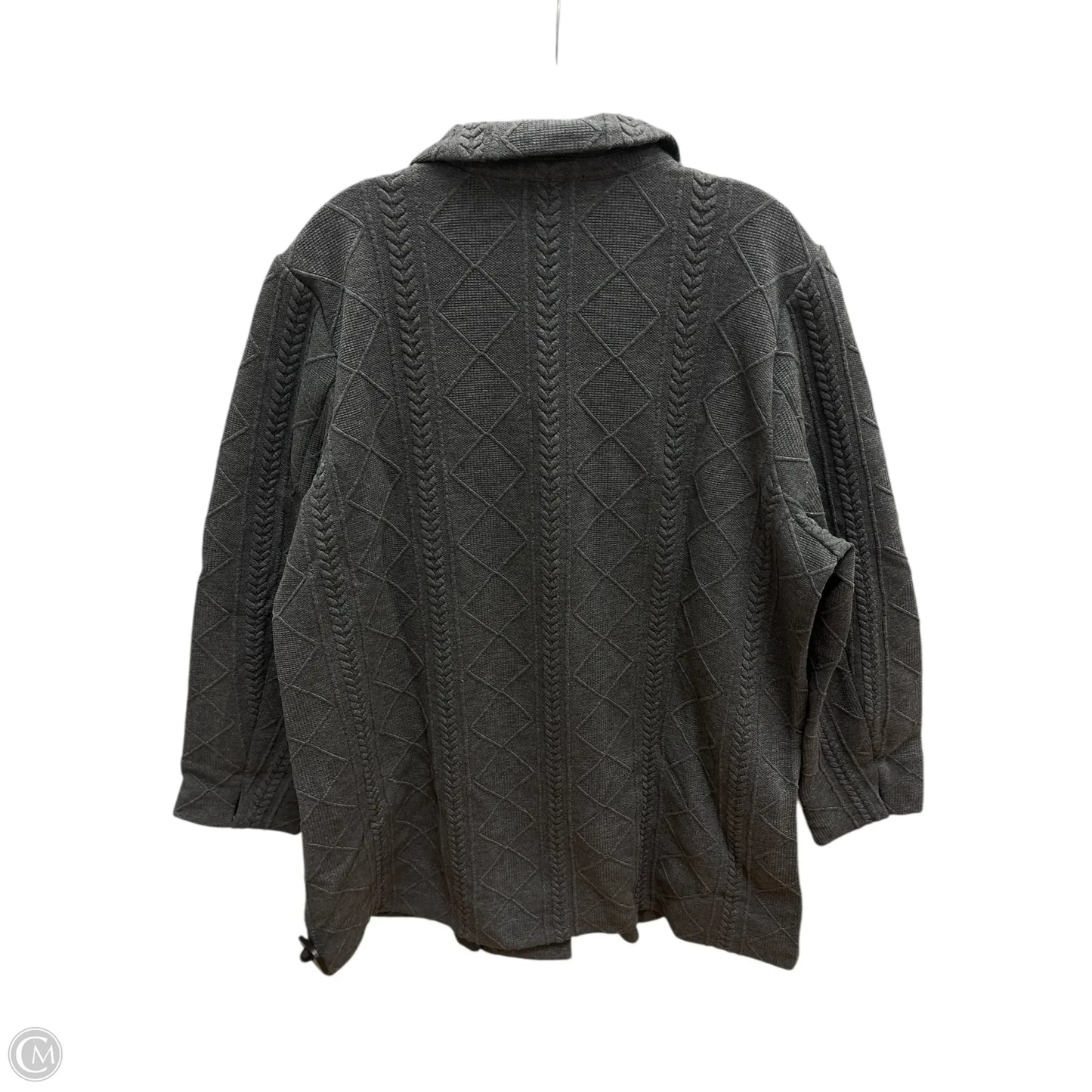 Cardigan By Lands End In Grey, Size: 1x