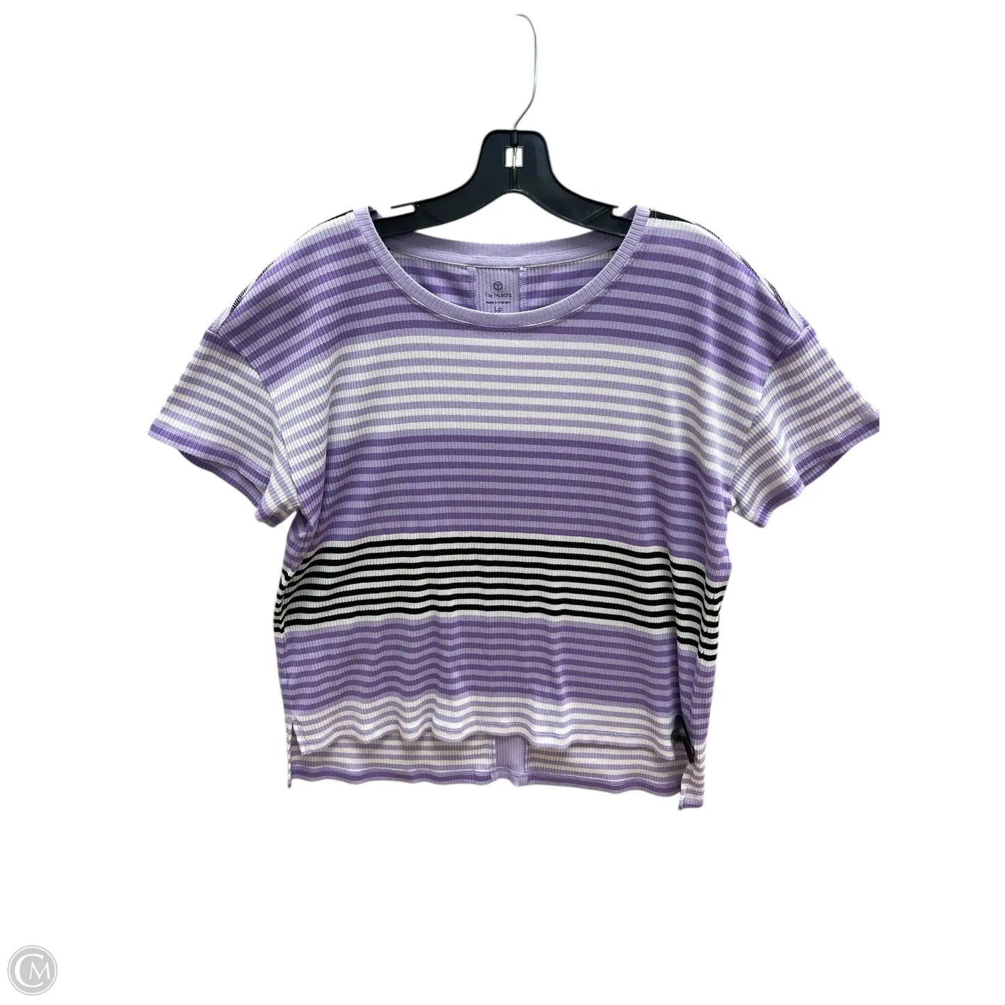 Top Short Sleeve By Talbots In Purple, Size: Lp