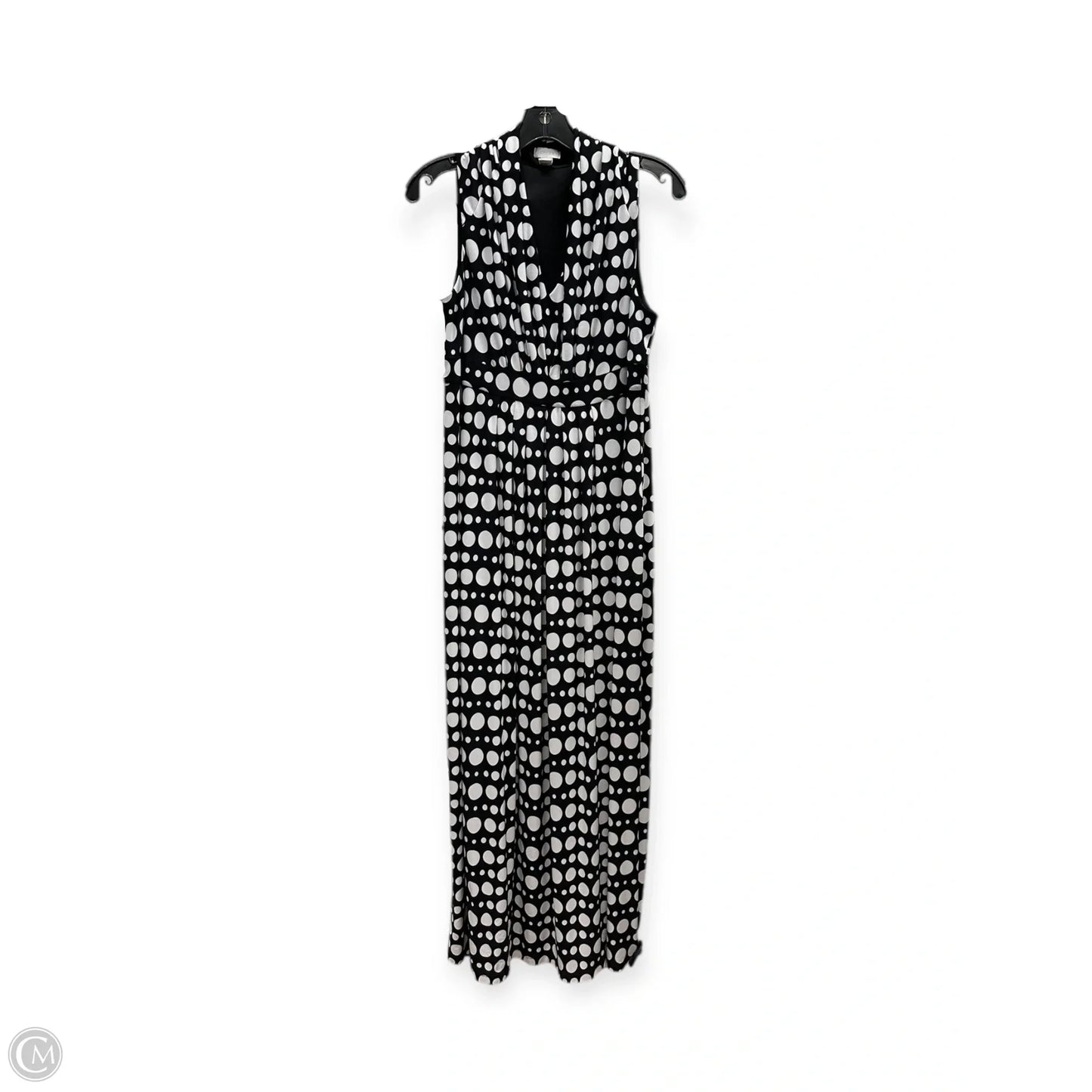 Dress Casual Maxi By Chicos In Black & White, Size: L