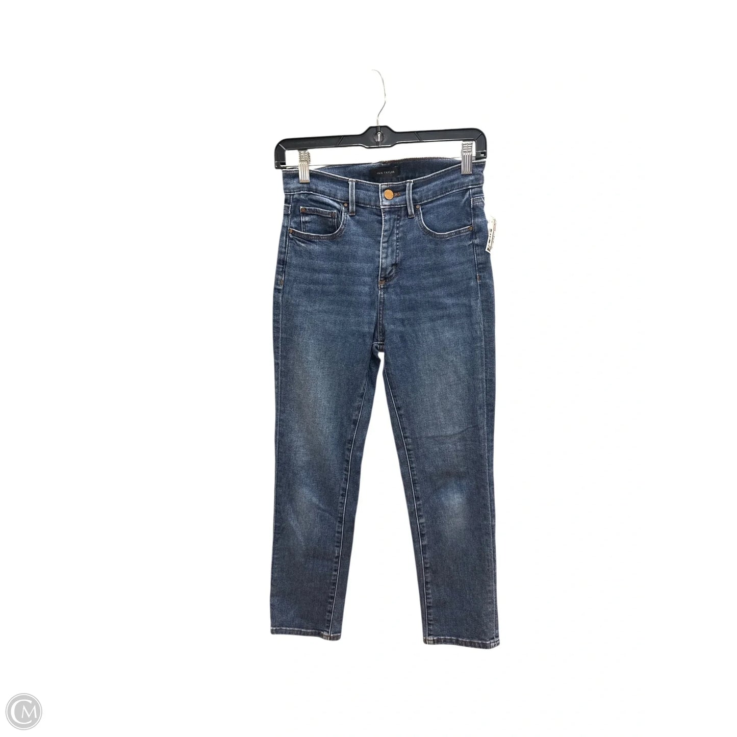 Jeans Skinny By Ann Taylor In Blue Denim, Size: 0