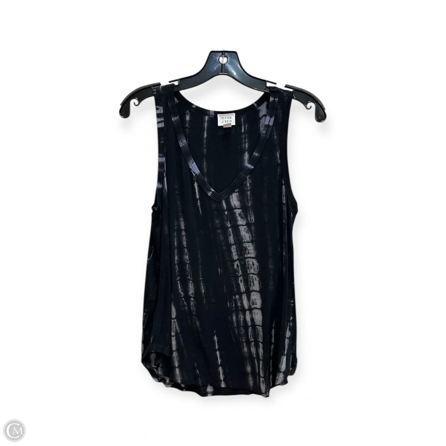 Top Sleeveless By Peyton Jensen In Black & Grey, Size: Xs