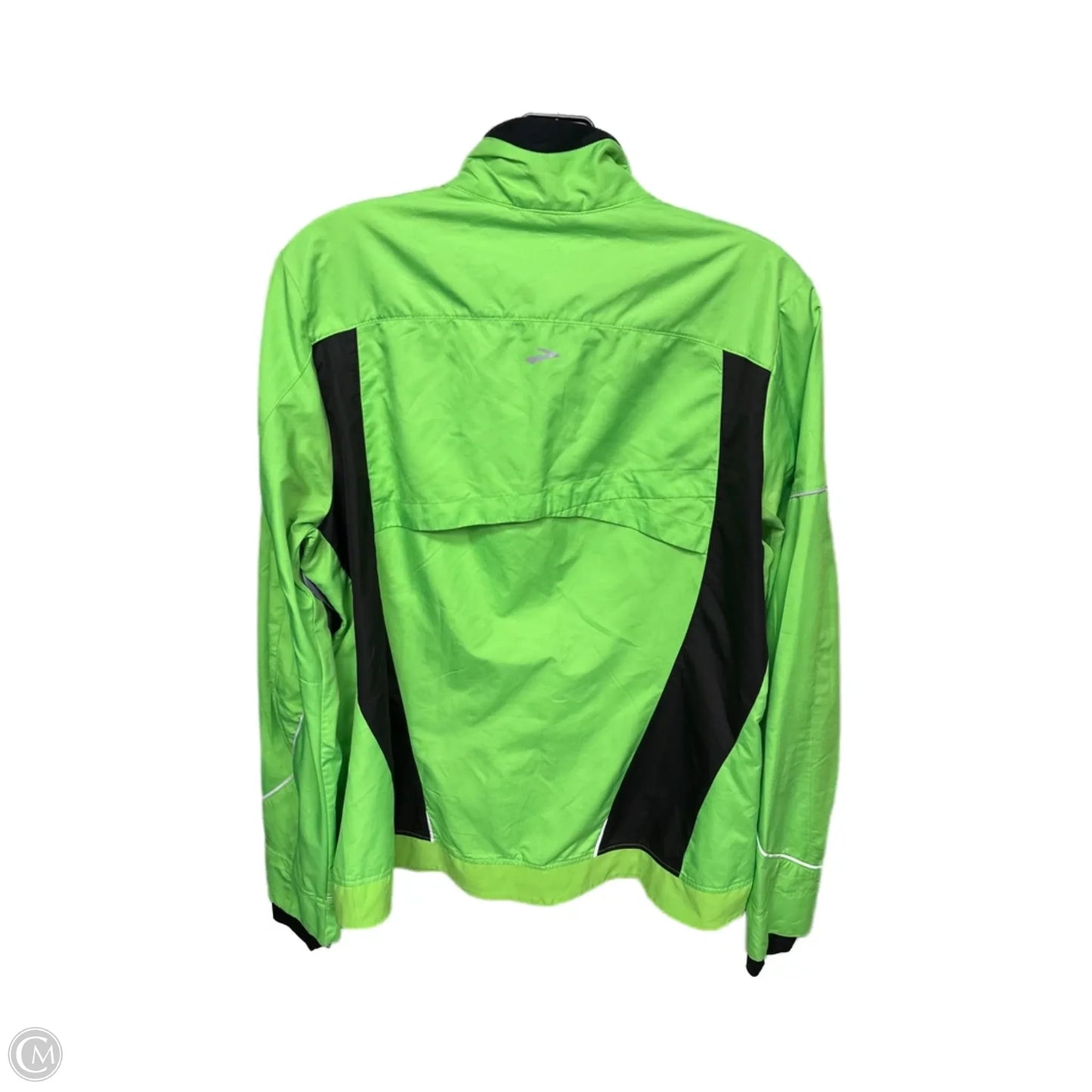 Athletic Jacket By Brooks In Green, Size: L
