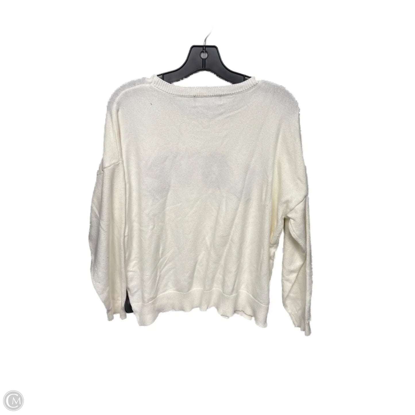 Sweater By Clothes Mentor In Cream & Red, Size: 1x