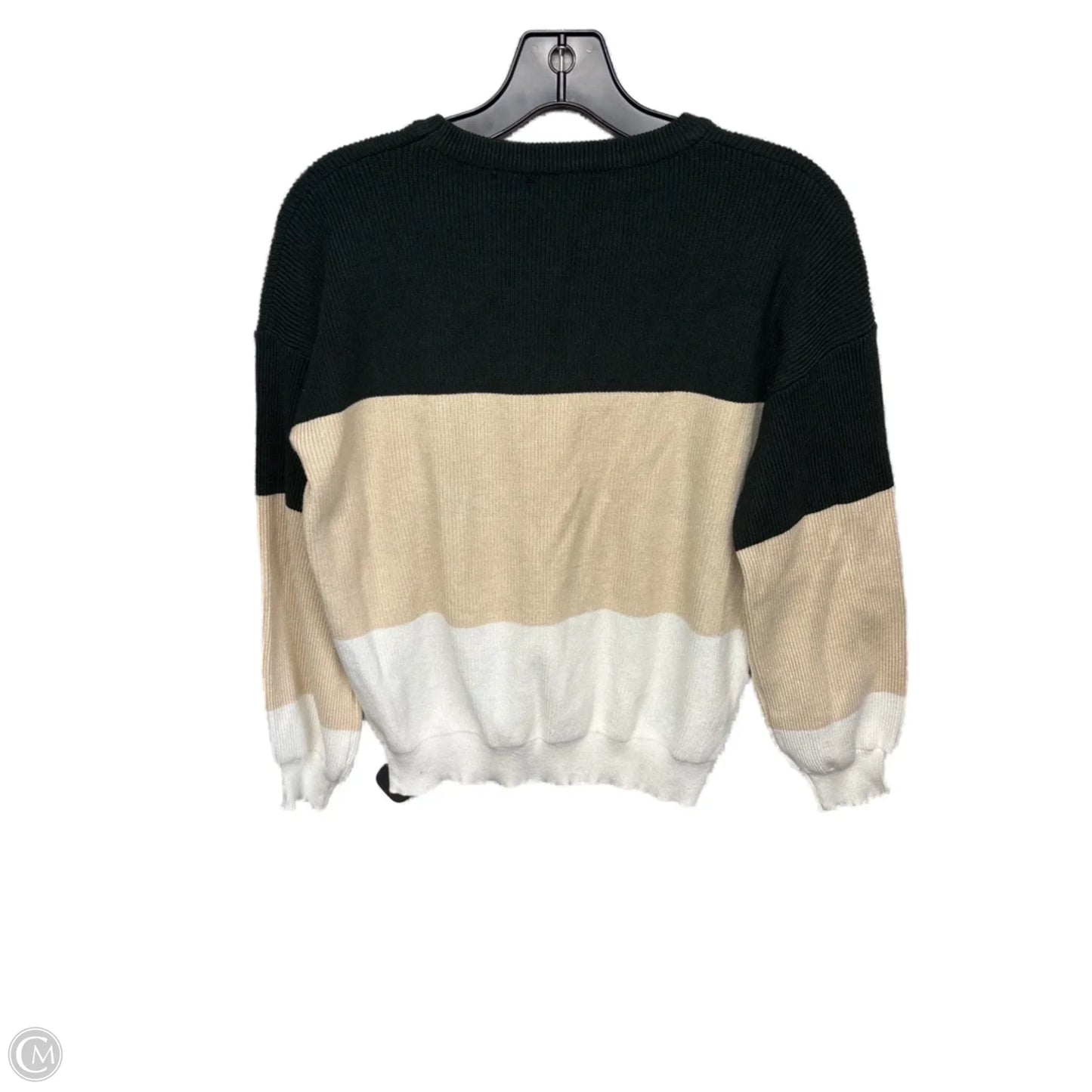 Sweater By Shein In Green & Tan, Size: L