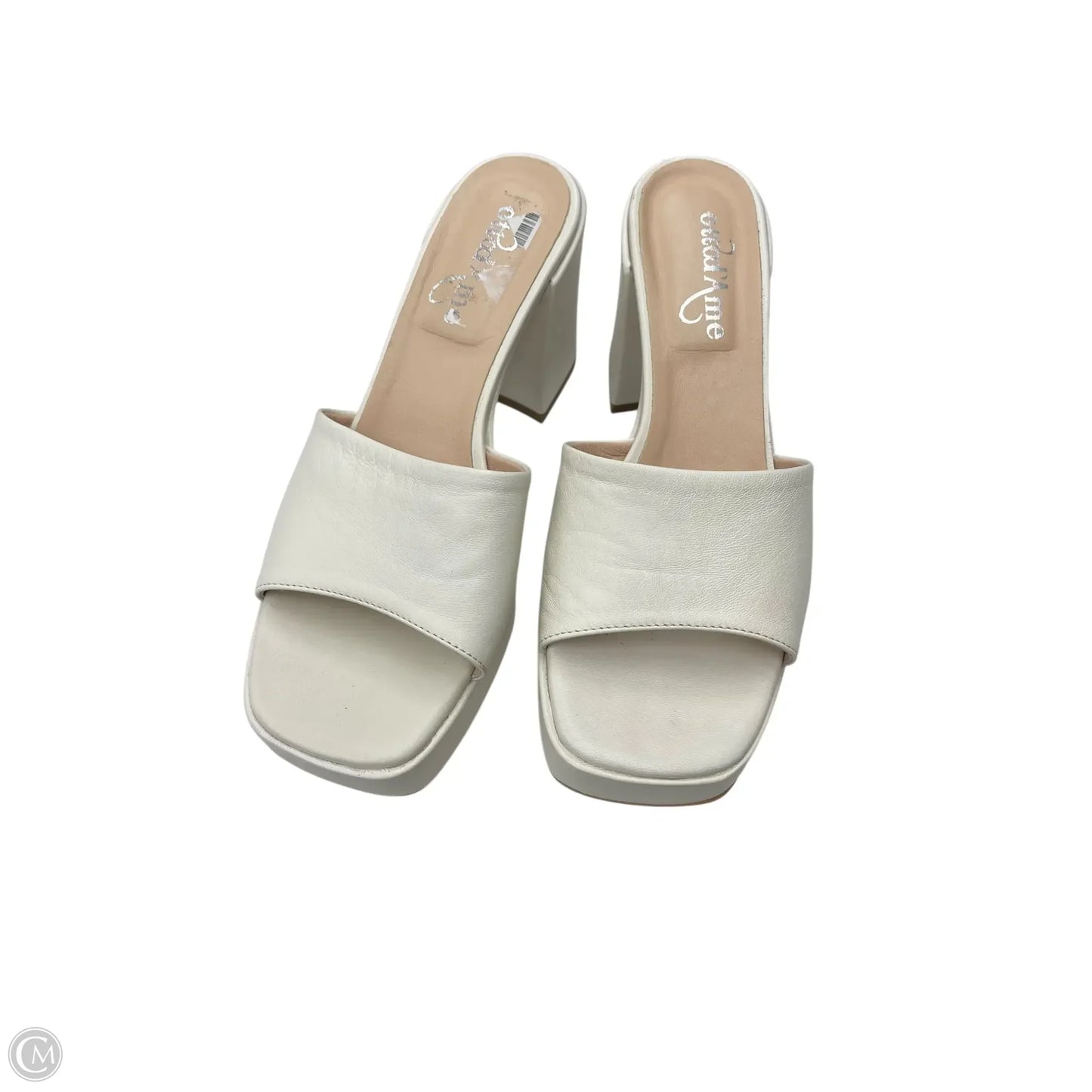 Shoes Heels Block By Clothes Mentor In White, Size: 9