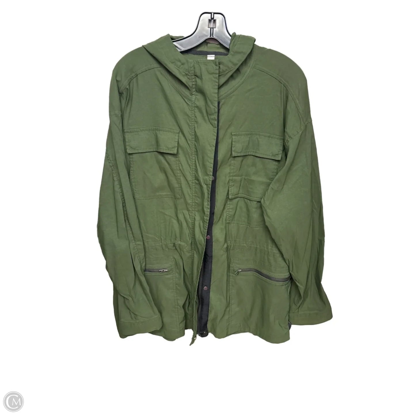 Jacket Windbreaker By Athleta In Green, Size: L