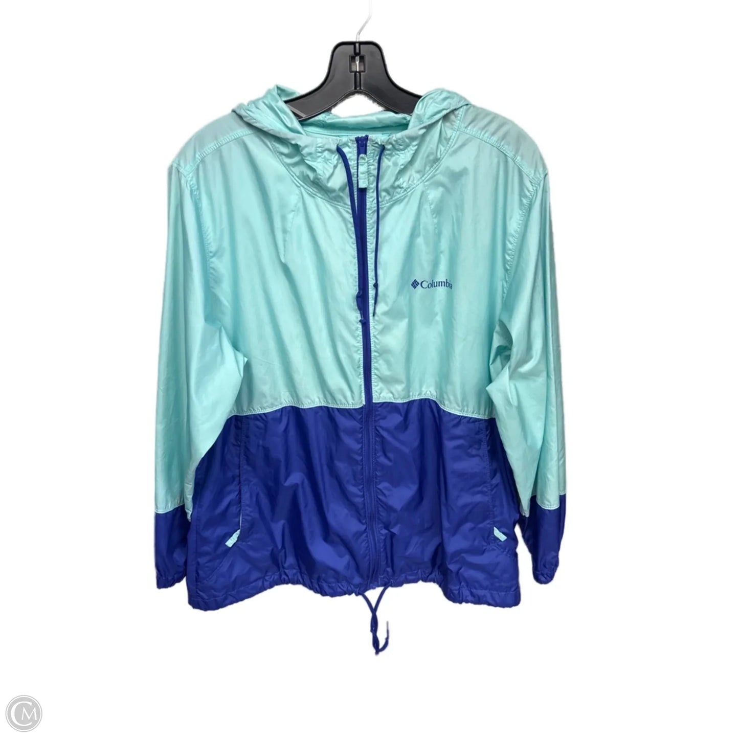 Jacket Windbreaker By Columbia In Blue, Size: Xl