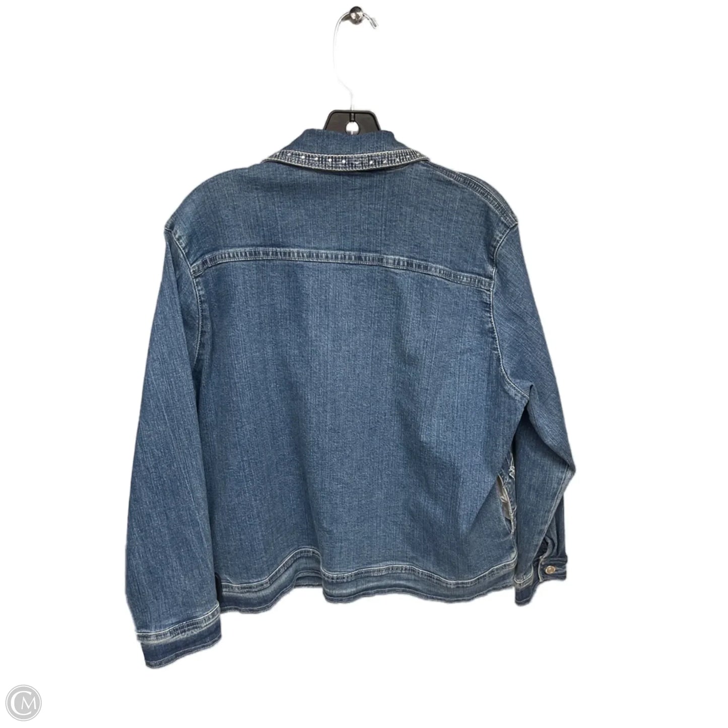 Jacket Denim By Clothes Mentor In Blue, Size: Lp