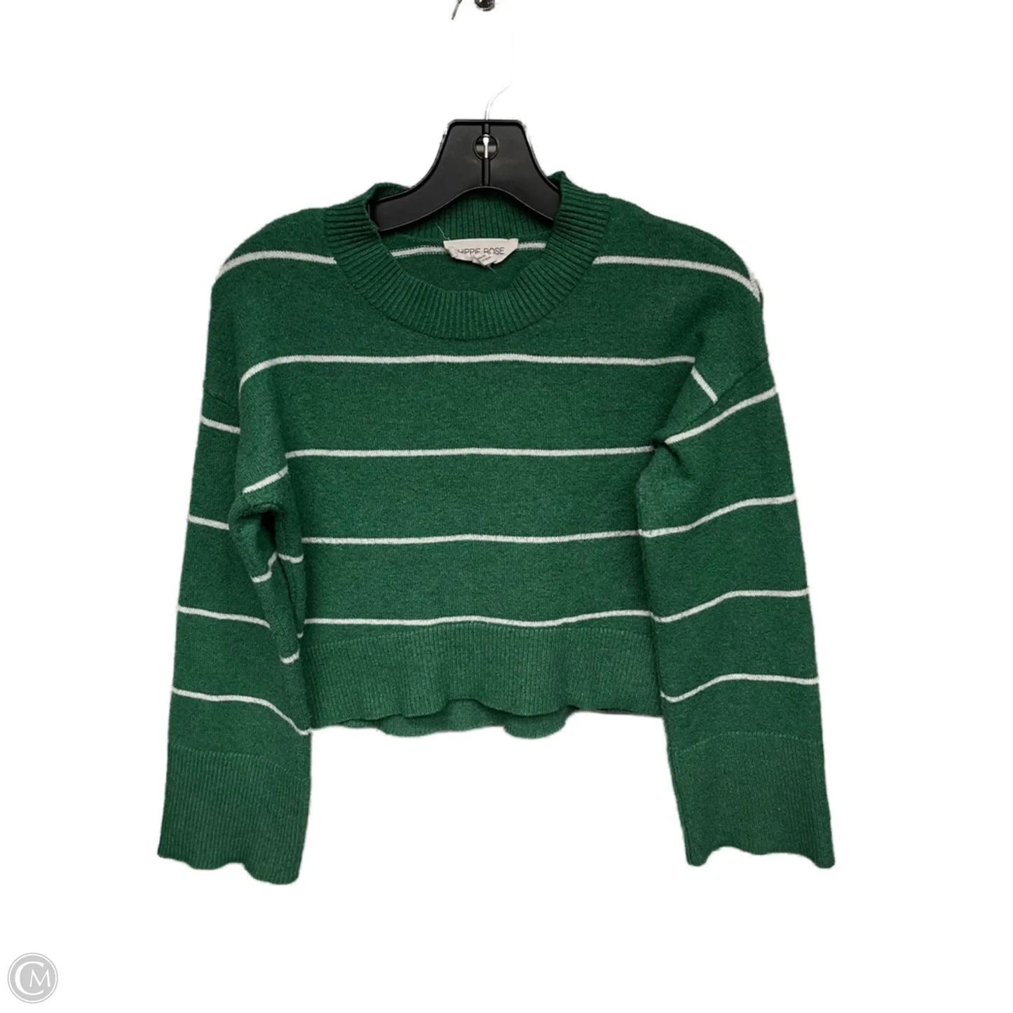 Sweater By Hippie Rose In Green & White, Size: Xs