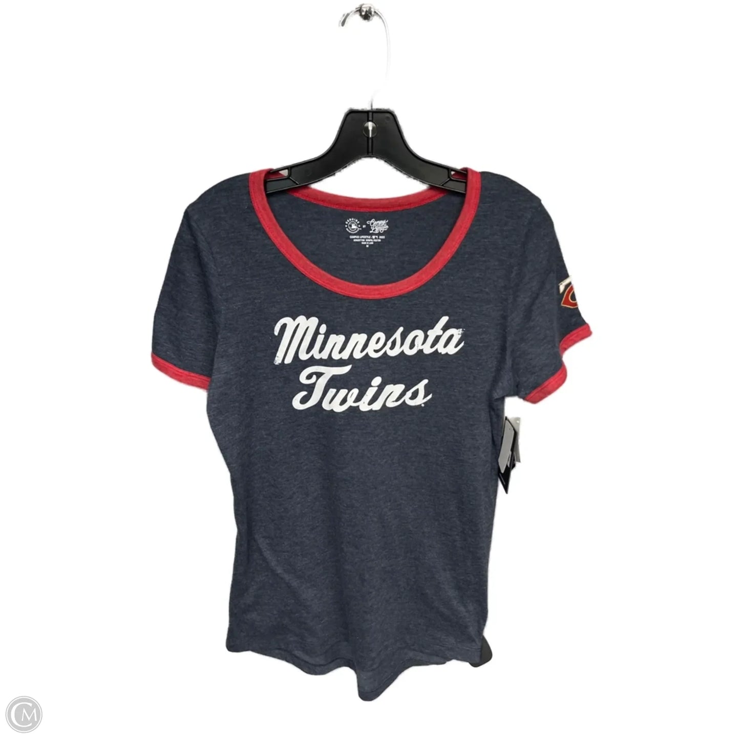 Athletic Top Short Sleeve By Clothes Mentor In Blue & Red, Size: M