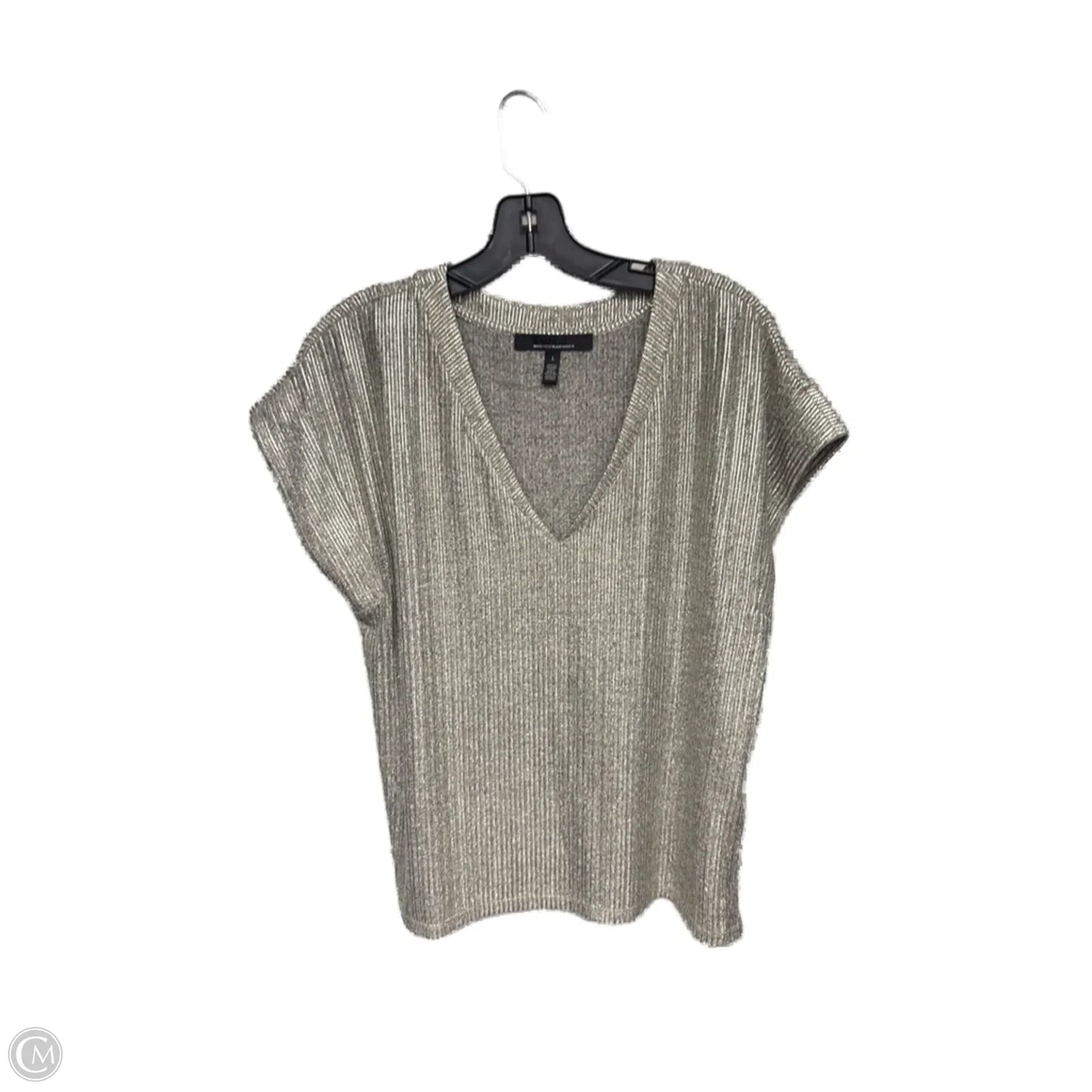 Top Short Sleeve By White House Black Market In Gold, Size: L