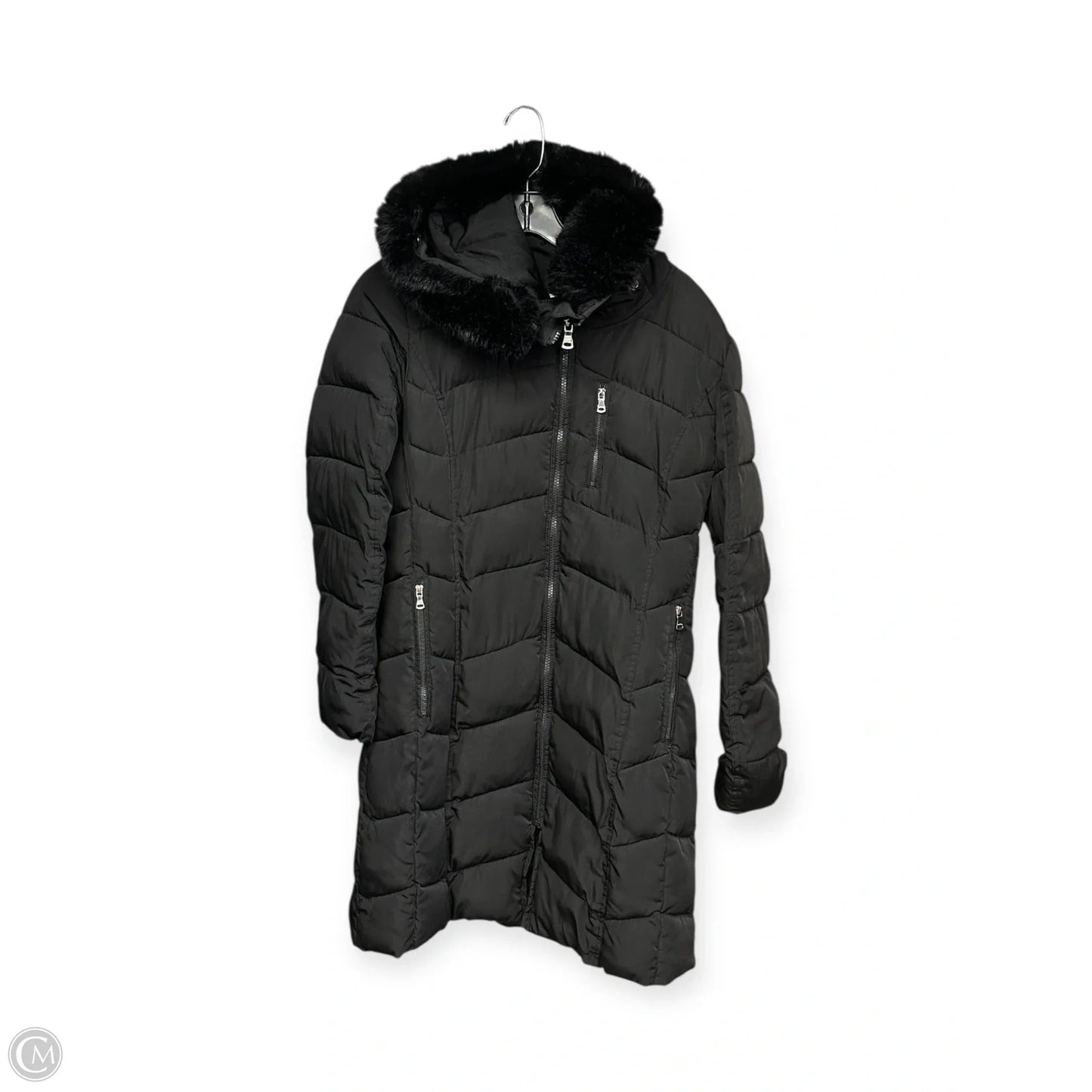 Coat Parka By Calvin Klein In Black, Size: S