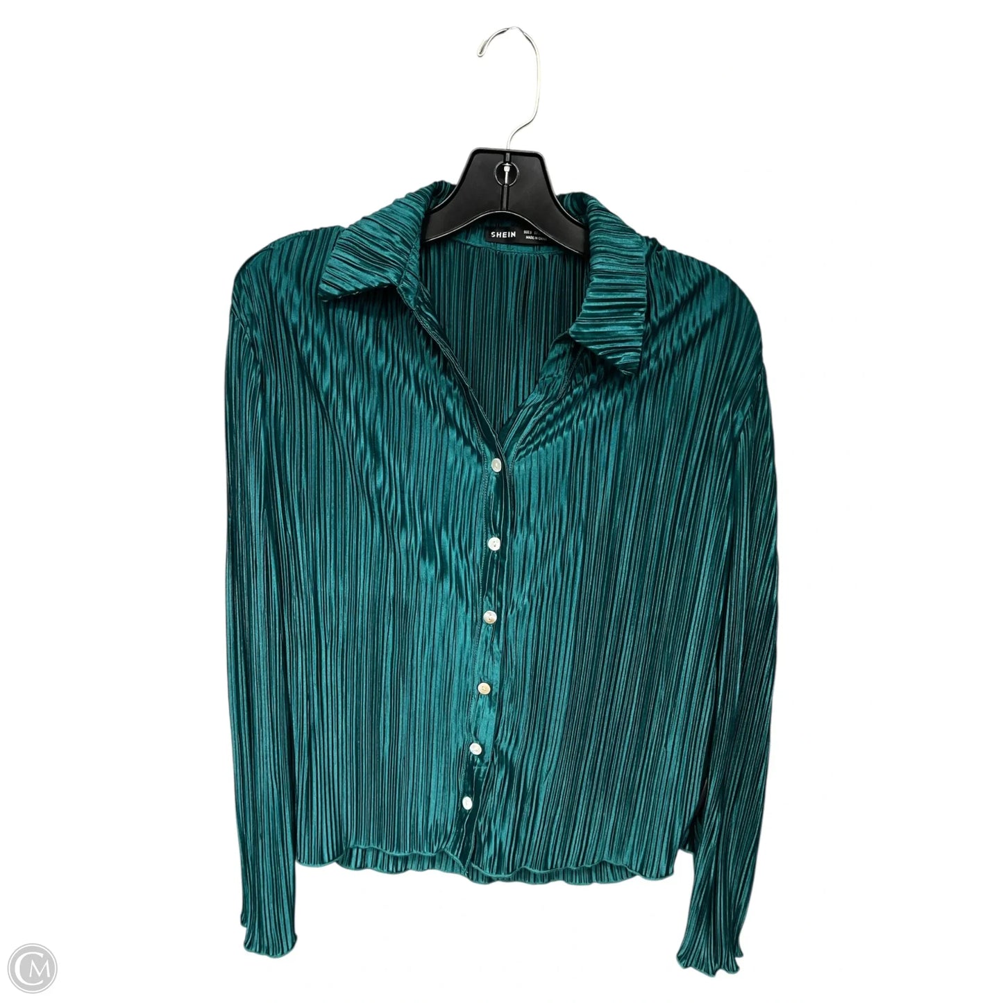 Top Long Sleeve By Shein In Green, Size: S