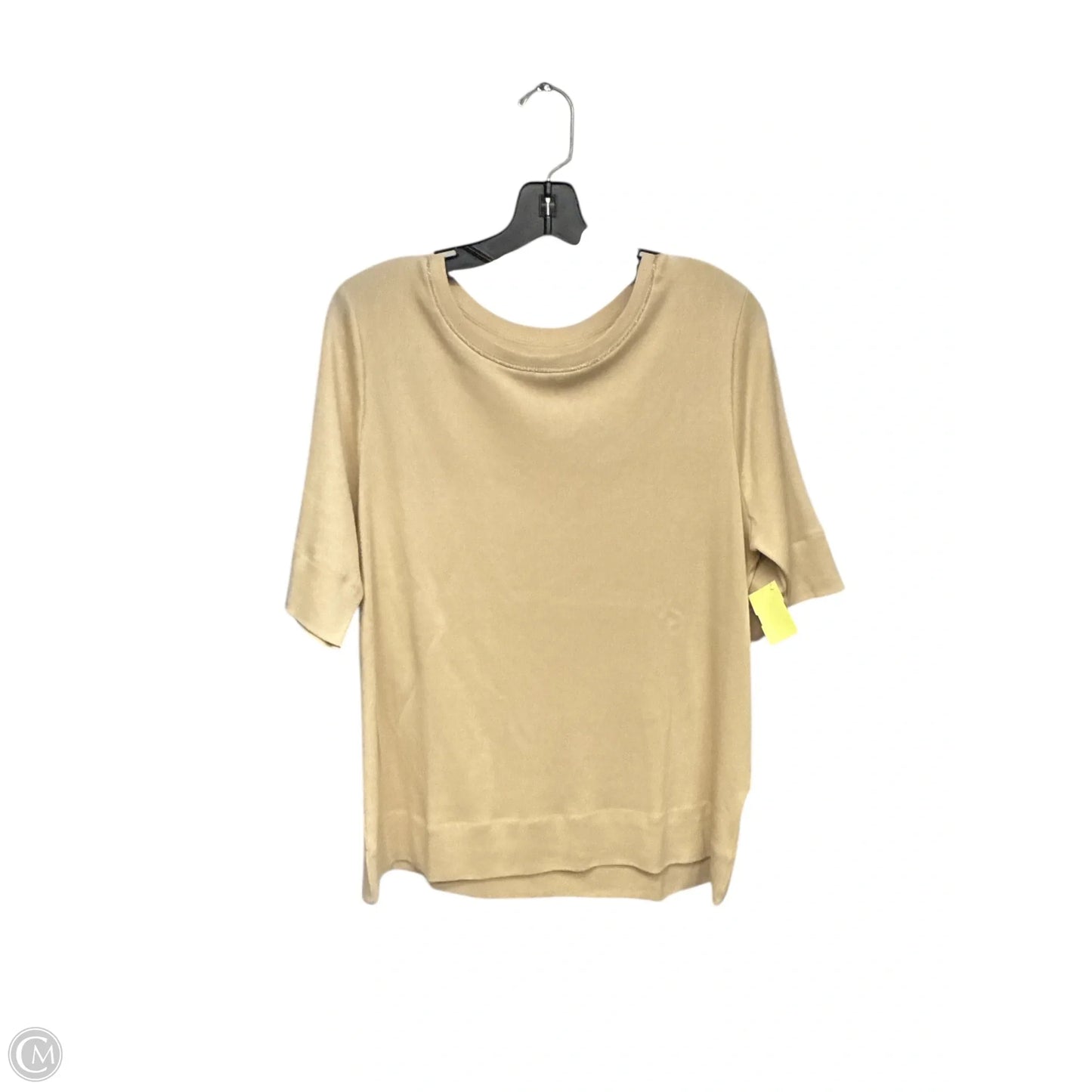 Top Short Sleeve By Chicos In Tan, Size: L