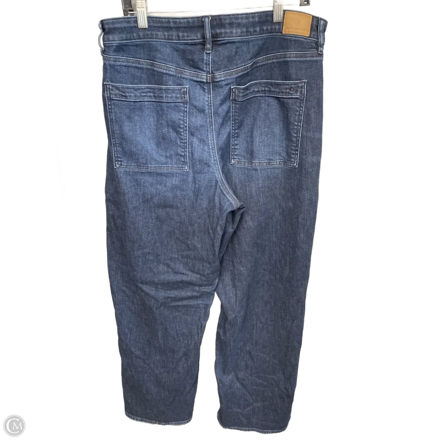 Jeans Wide Leg By American Eagle In Blue Denim, Size: 14