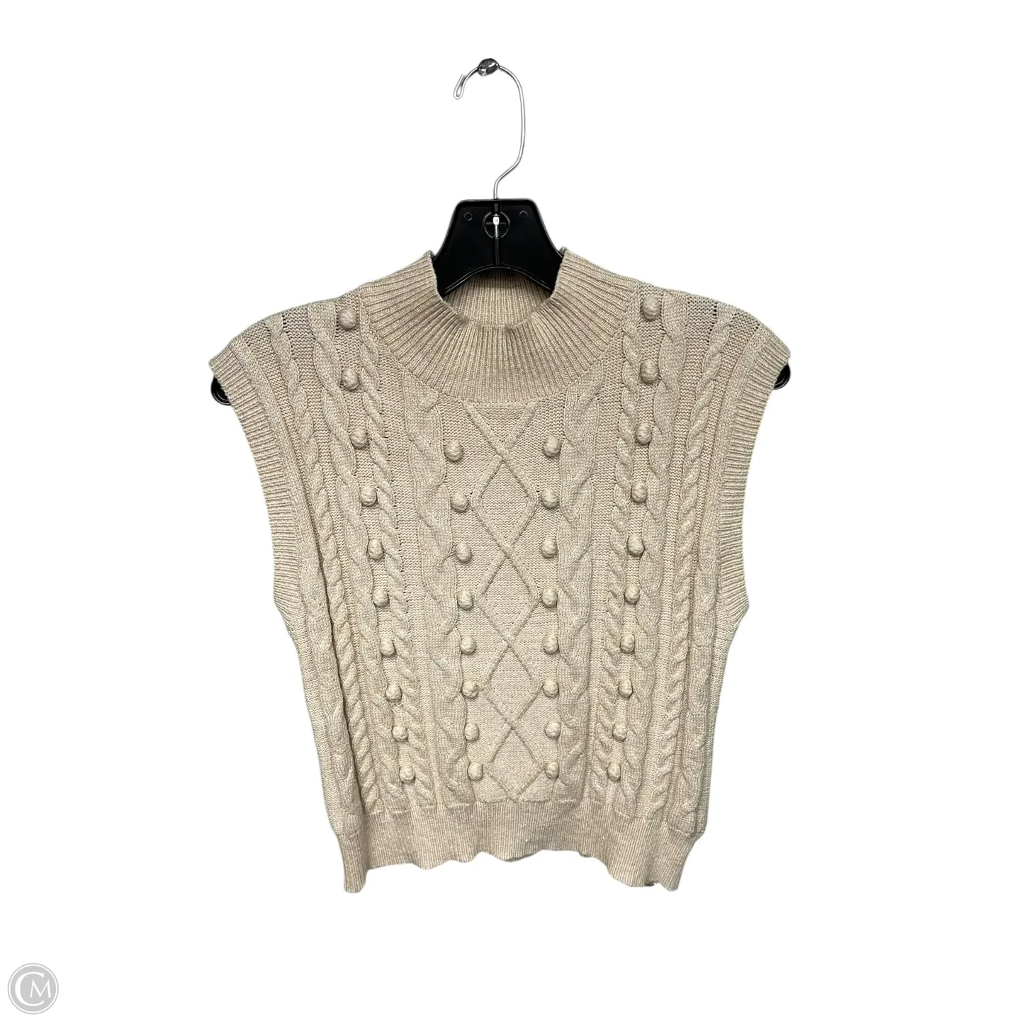 Top Sleeveless By Debut In Cream, Size: Xs