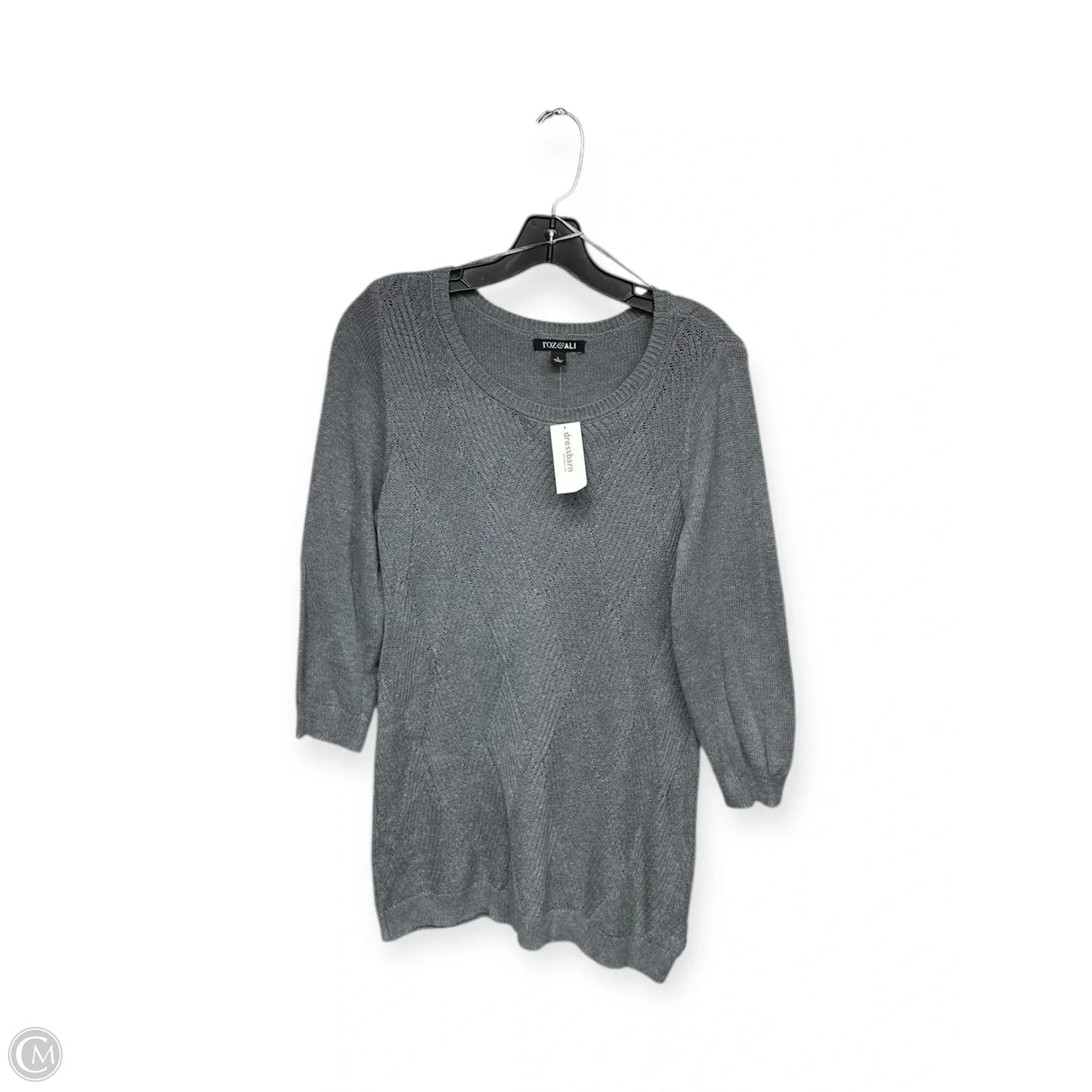 Sweater By Roz And Ali In Grey, Size: L